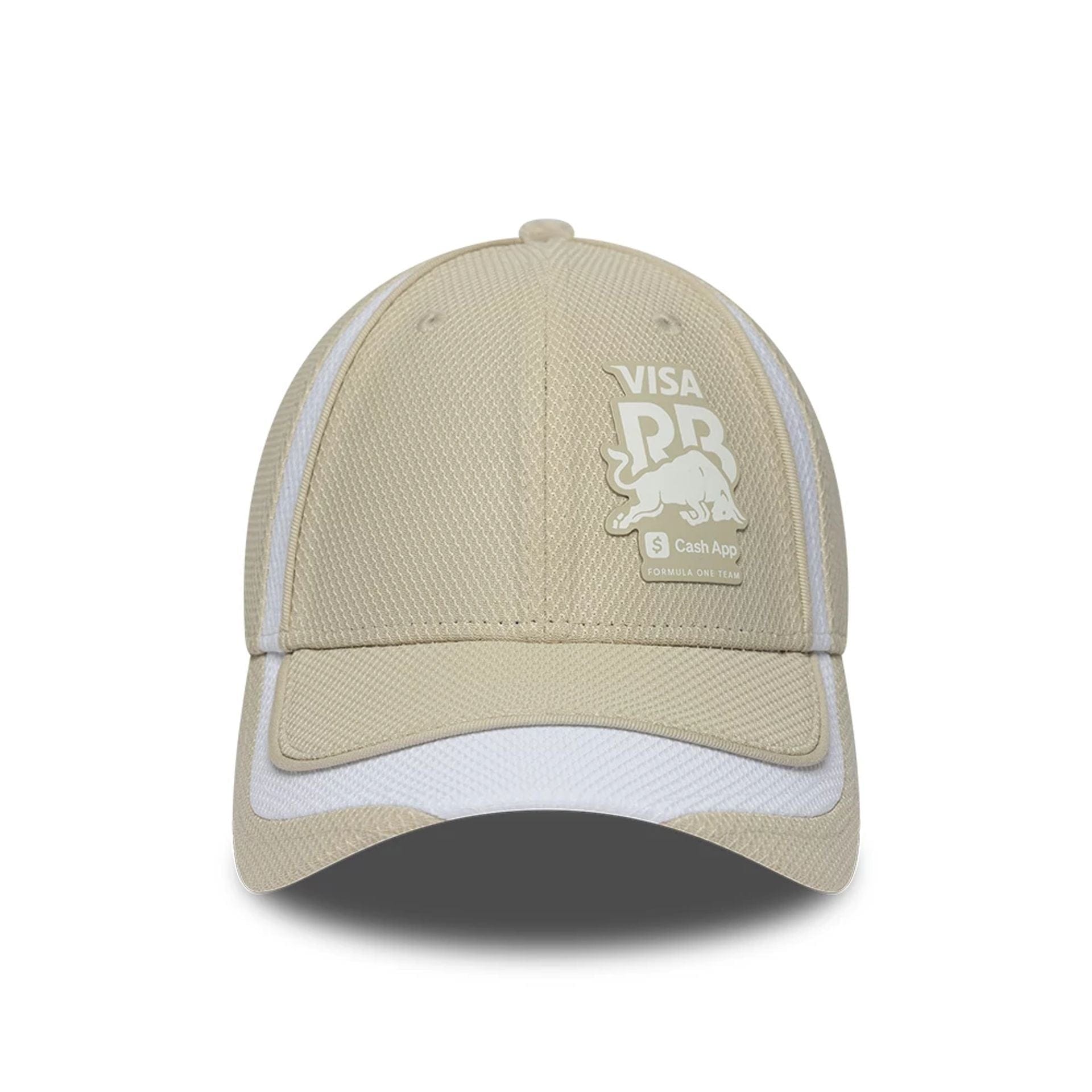 Pictured is this Visa Cash App Racing Bulls H1 Race Special 9FORTY Adjustable cap in light beige. 2