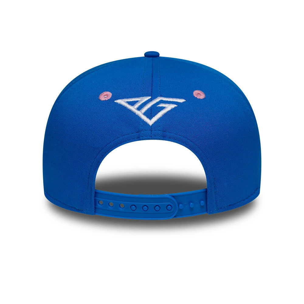 Pictured is this Pierre Gasly Alpine Racing 9SEVENTY Stretch Snap Adjustable cap in blue. 4
