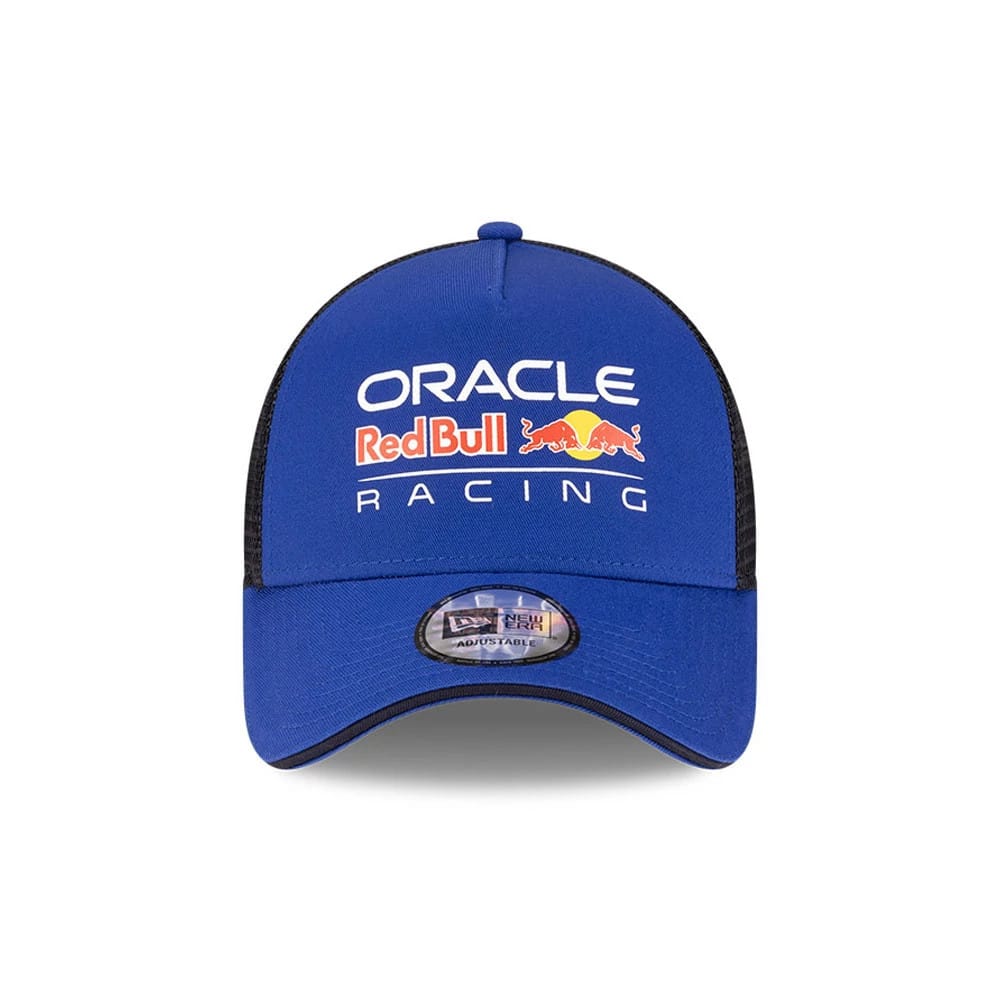 Pictured is this Essential Red Bull Racing 9FORTY A-Frame Trucker Adjustable cap in dark blue. 2
