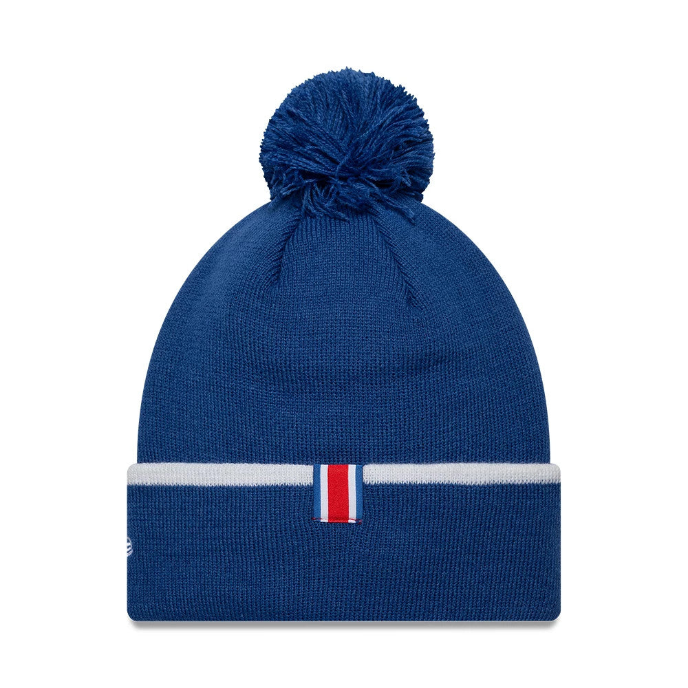 Pictured is this Core Paris Saint Germain Cuff knit Beanie hat in blue. 2