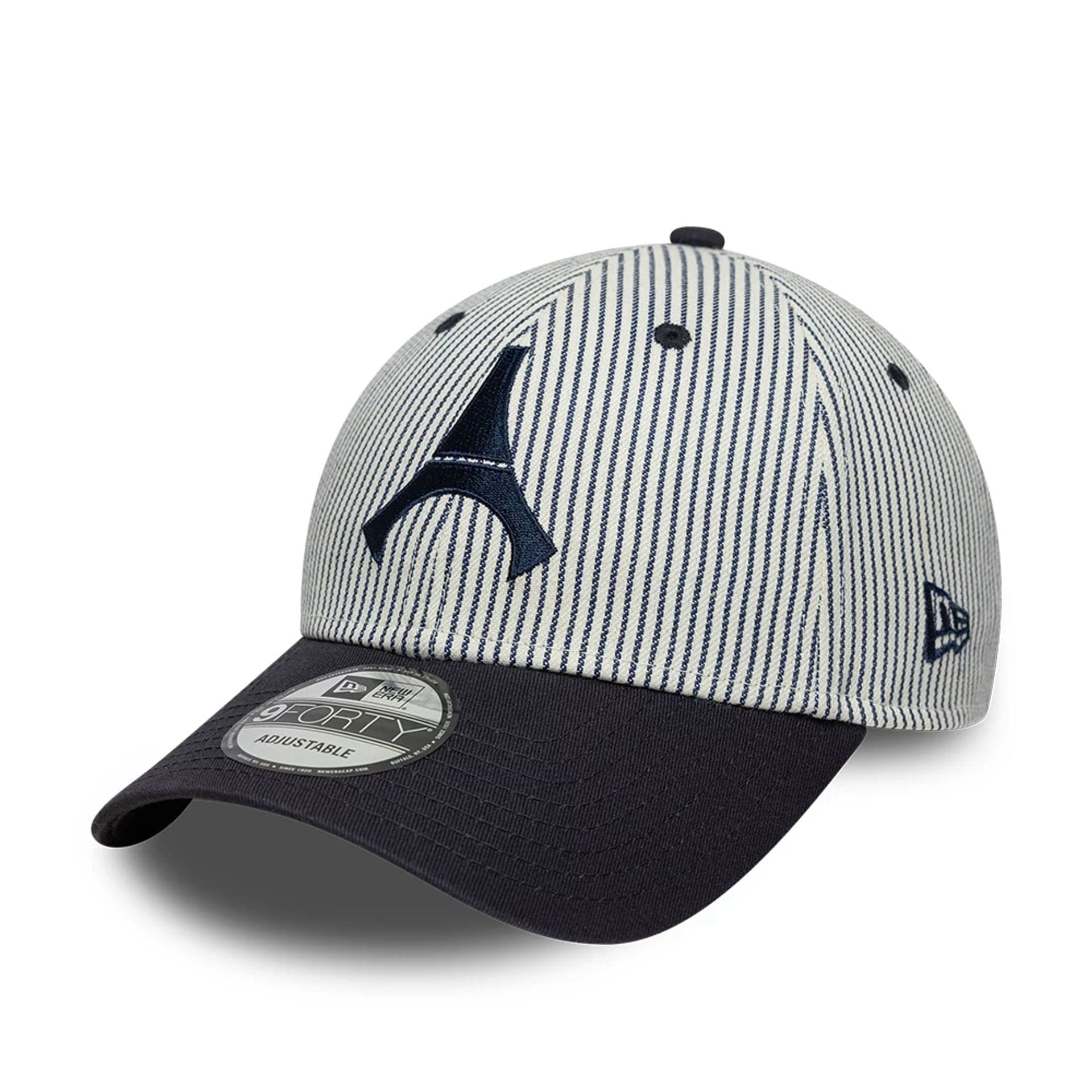 Pictured is this Pinstripe Paris Saint Germain 9FORTY cap in navy. 1