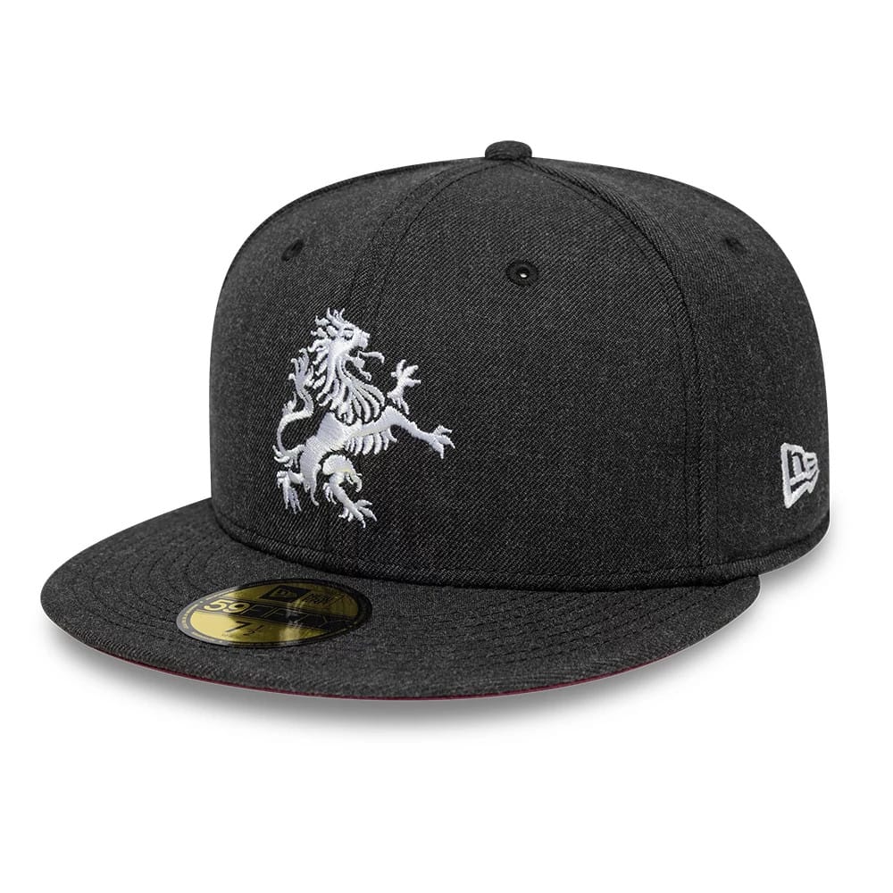Pictured is this Gas Lamp Aston Villa FC 59FIFTY Fitted cap in black. 4