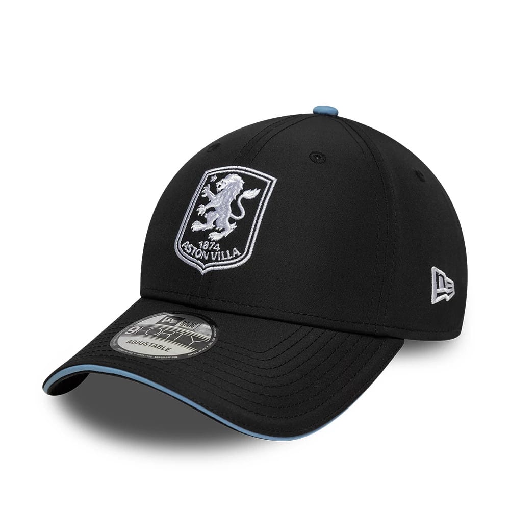 Pictured is this Away Kit Aston Villa FC 9FORTY cap in black. 1