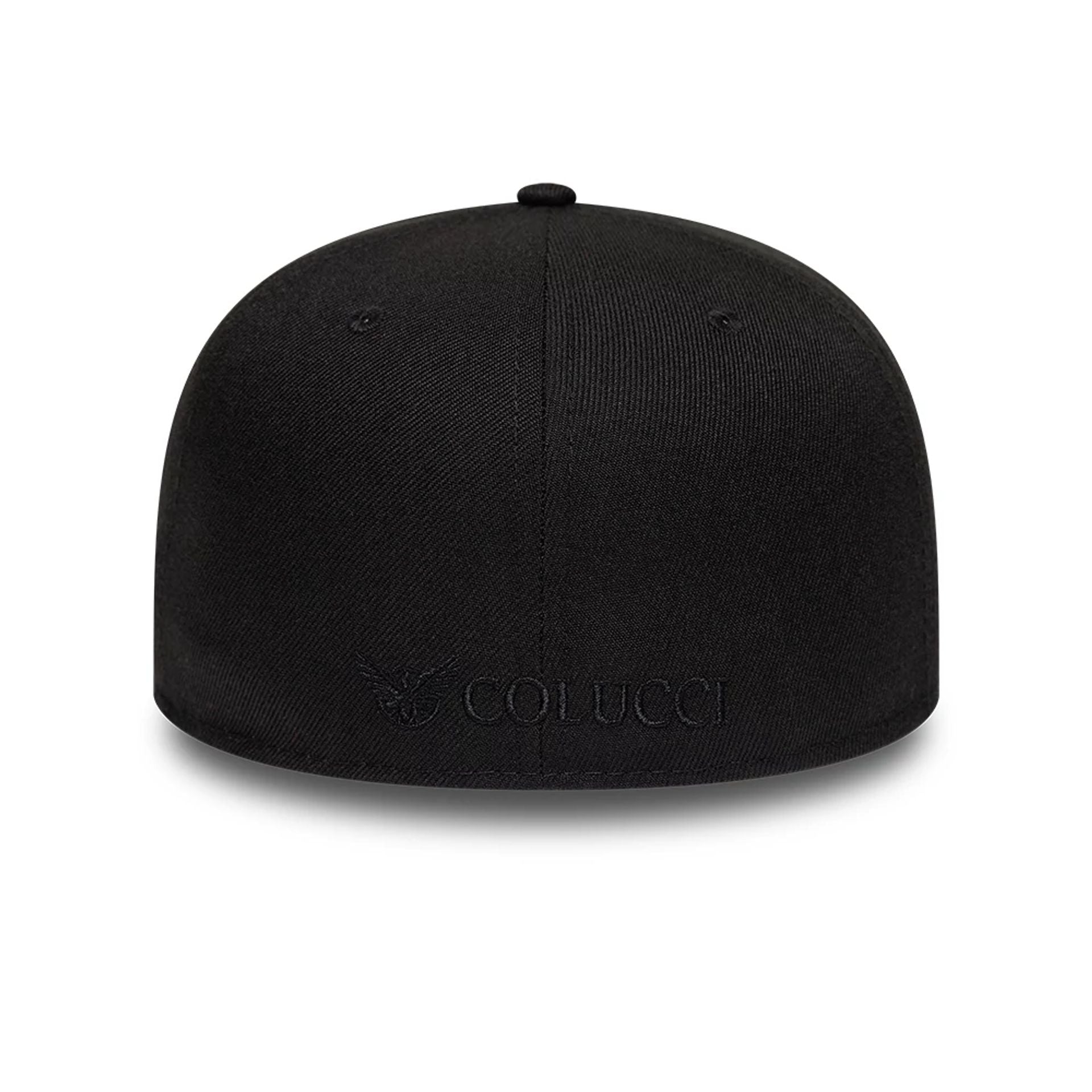 Pictured is this Colucci X New Era 59FIFTY Fitted cap in black. 2