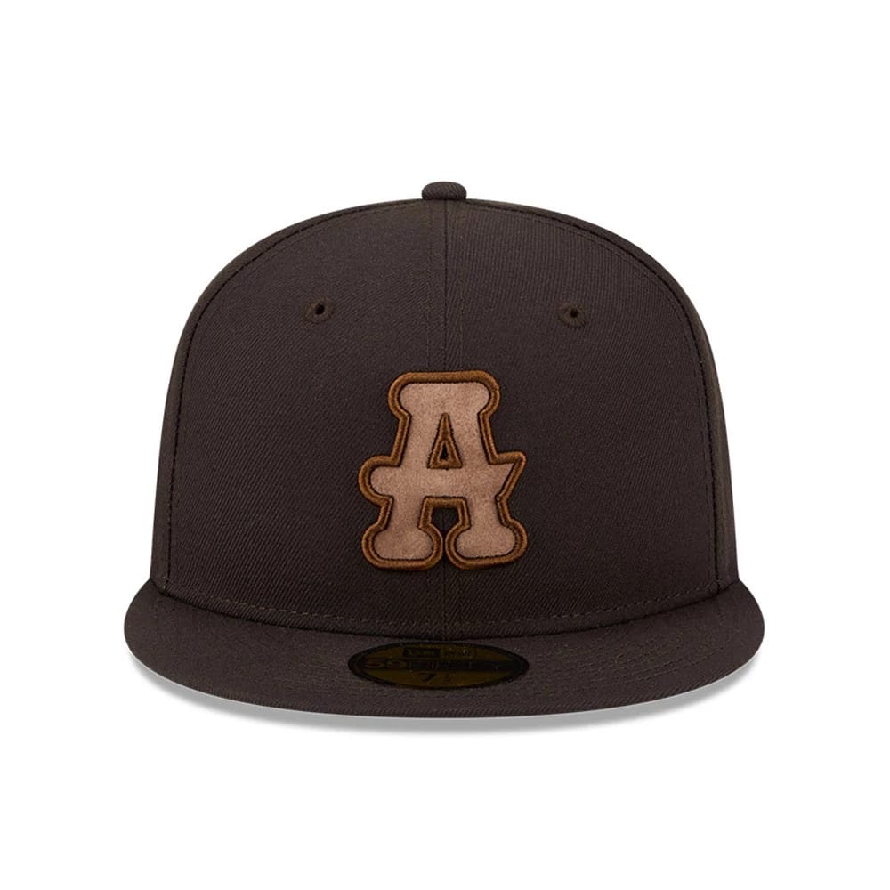Pictured is this MLB Negro League Atlanta Black Crackers 59FIFTY Fitted cap in dark brown. 3