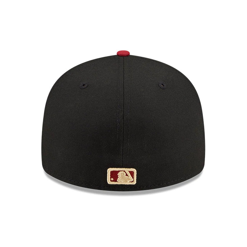 Pictured is this MLB Team Cards Atlanta Braves 59FIFTY Fitted cap in black. 7