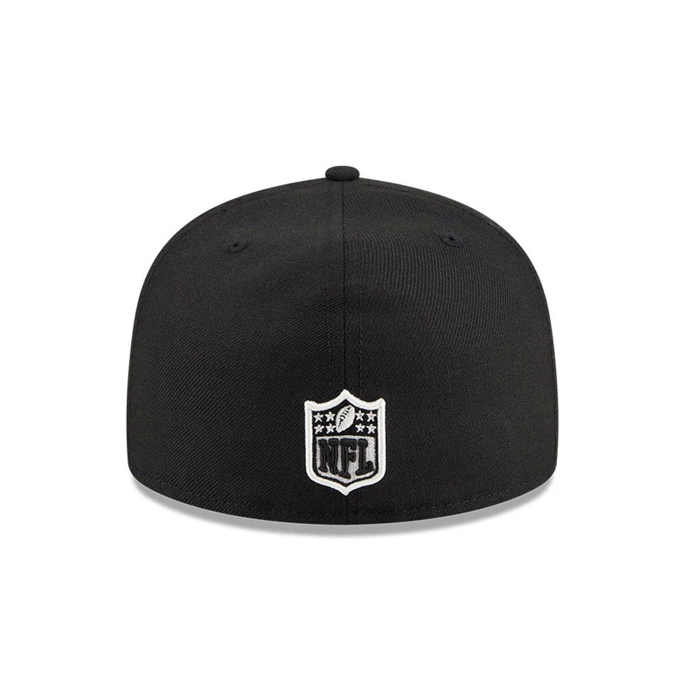 Pictured is this NFL Chiseled Embroidery Kansas City Chiefs 59FIFTY A-Frame Fitted cap in black. 3