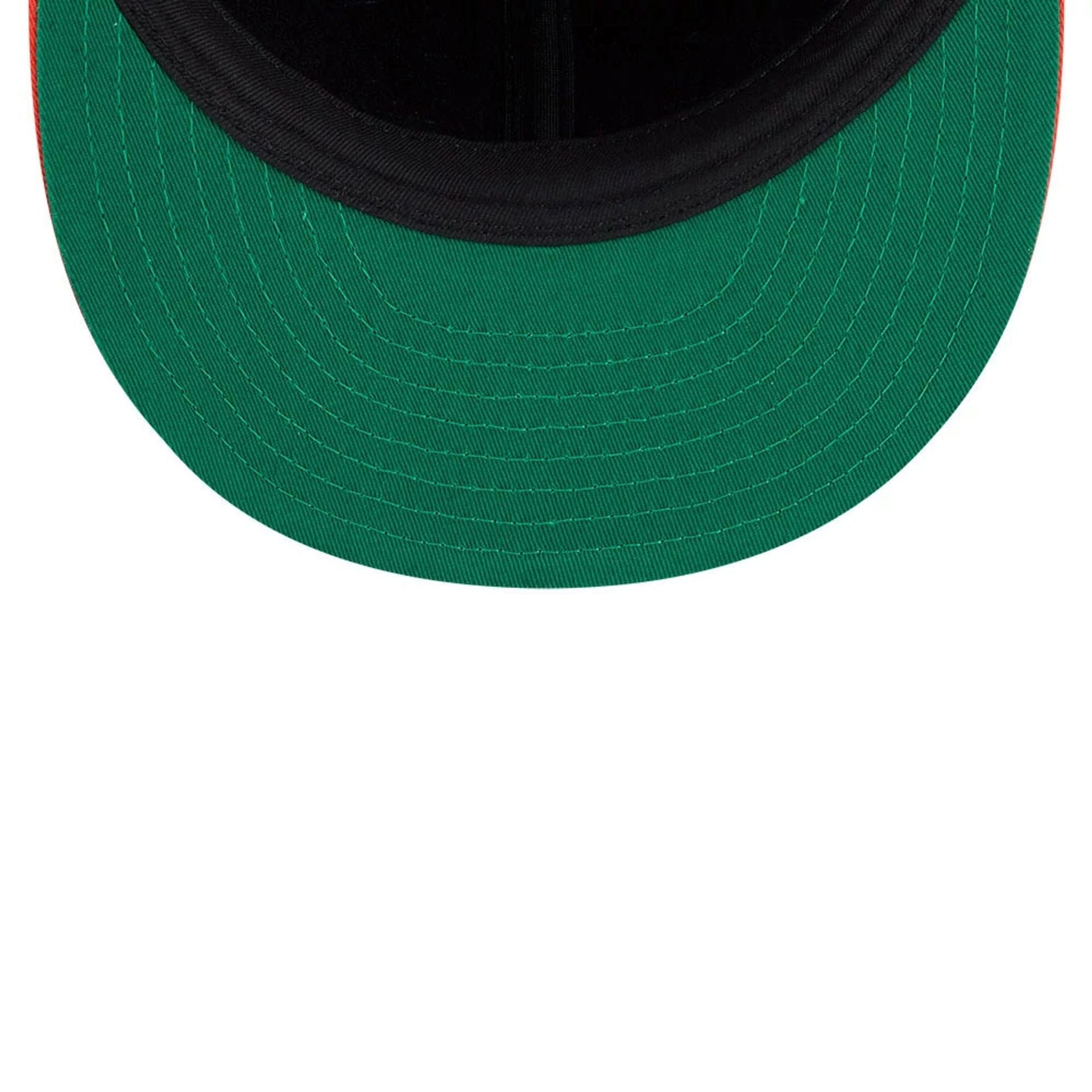 Pictured is this NHL Felt Logo Anaheim Ducks Retro Crown 59FIFTY Fitted cap in orange. 2