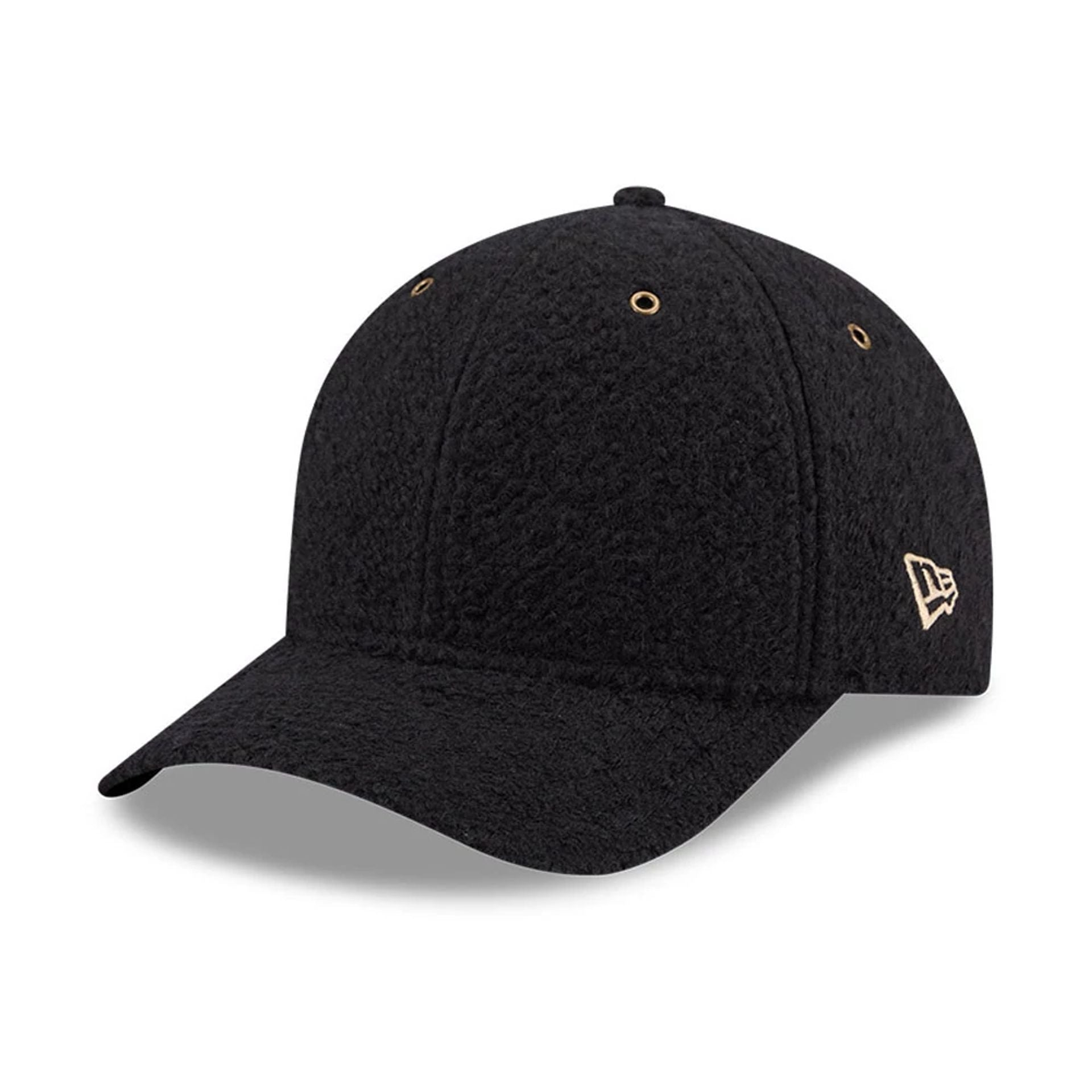 Pictured is this New Era Brushed Fleece 9FORTY M-Crown cap in black. 1