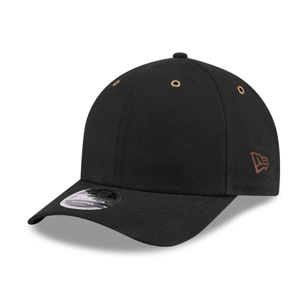Pictured is this New Era Premium 9FORTY M-Crown cap in black. 1