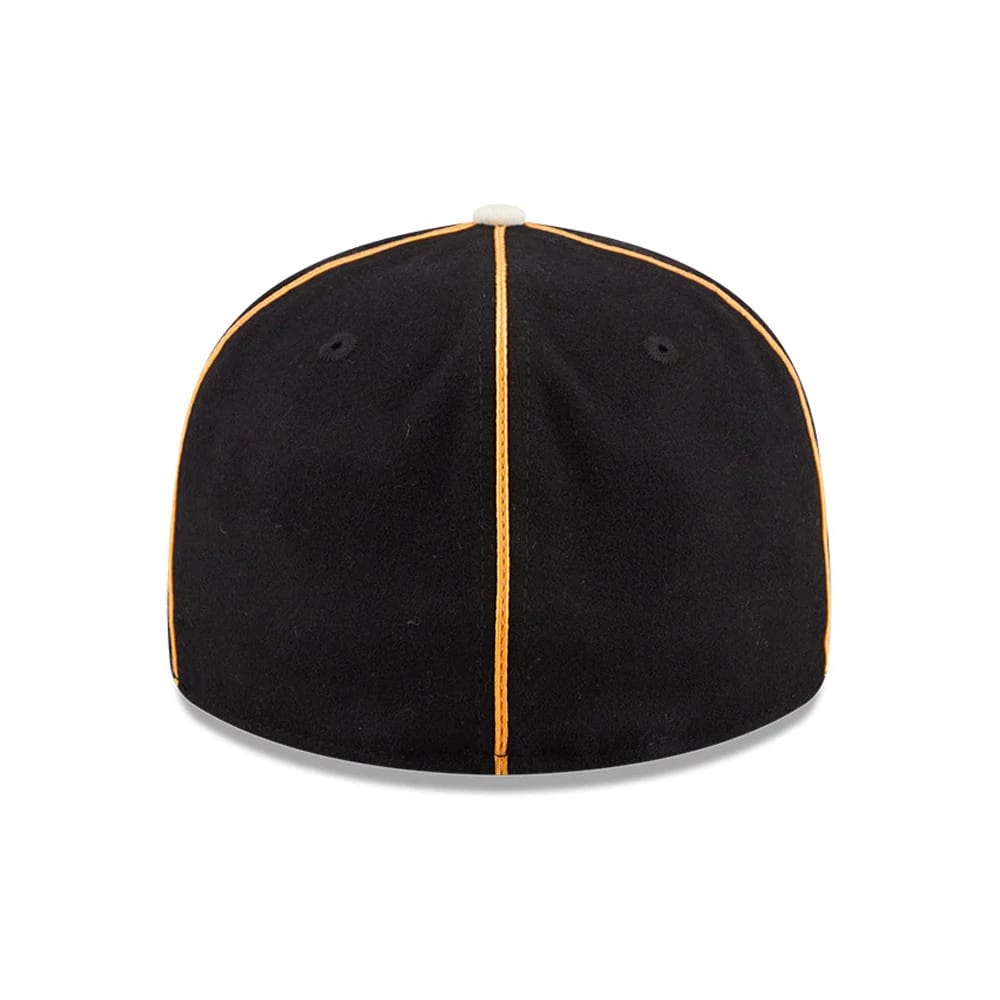 Pictured is this NHL Felt Logo Boston Bruins Retro Crown 59FIFTY Fitted cap in black. 7
