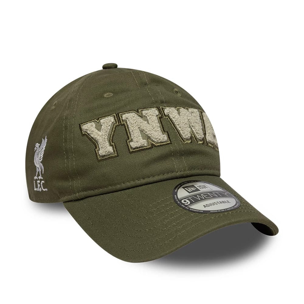 Pictured is this Boucle Liverpool FC 9TWENTY cap in green. 1