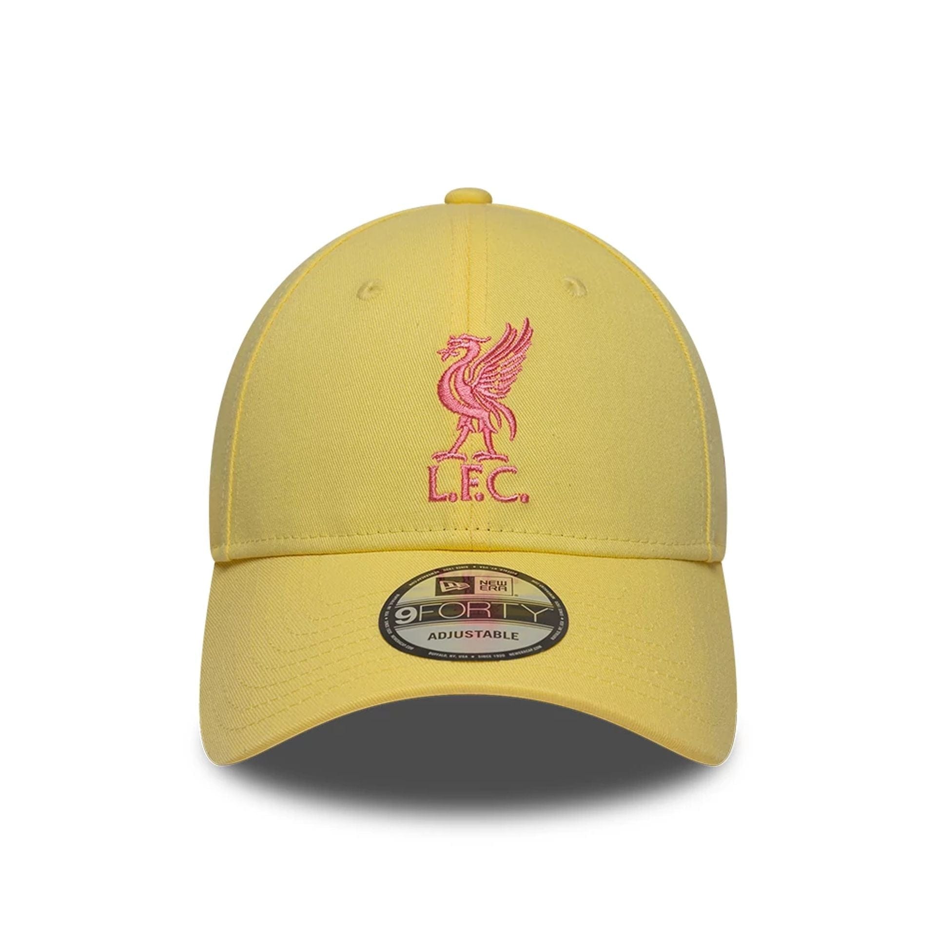 Pictured is this Womens Liverpool FC 9FORTY cap in pastel yellow. 2