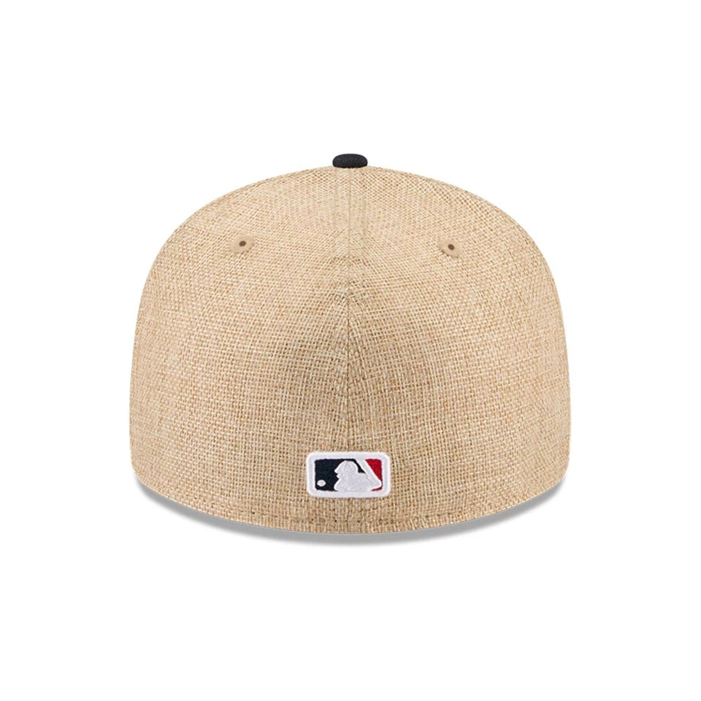 Pictured is this MLB Twine Atlanta Braves 59FIFTY Fitted cap in Beige. 7