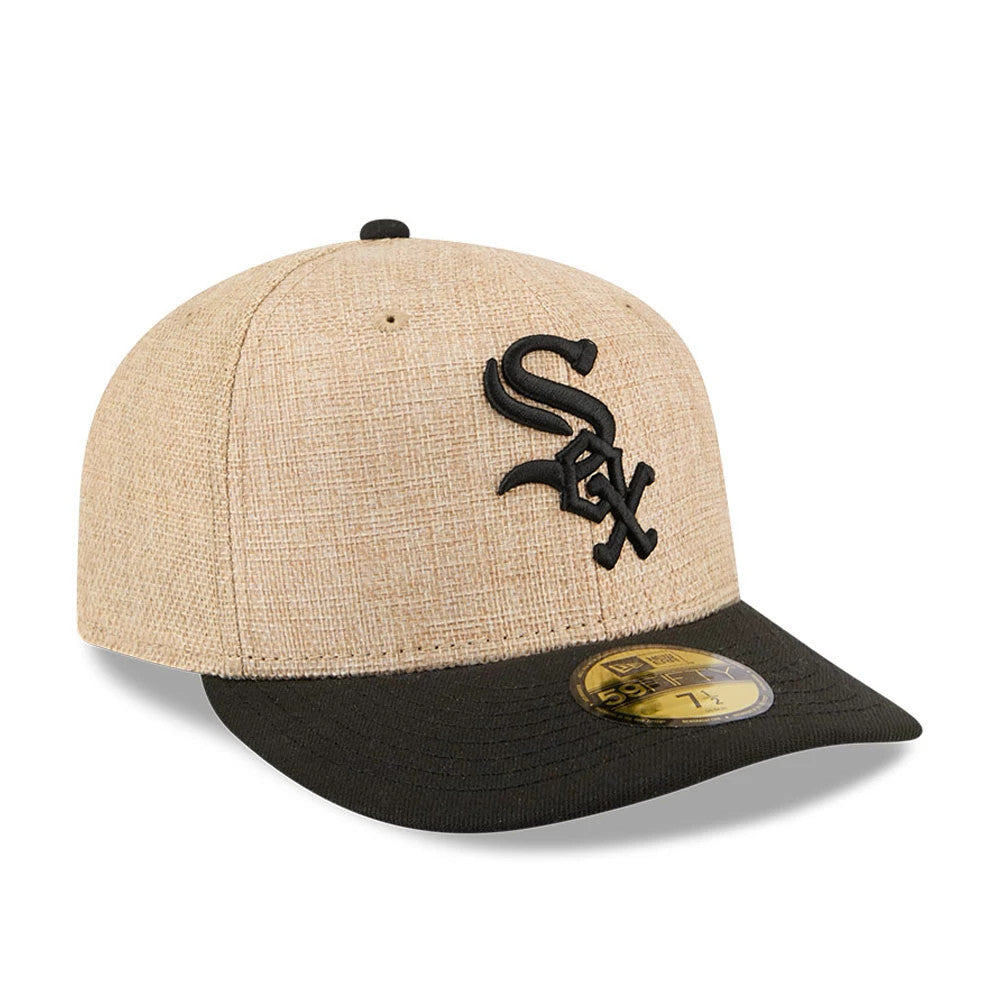 Pictured is this MLB Twine Chicago White Sox 59FIFTY Fitted cap in Beige. 4