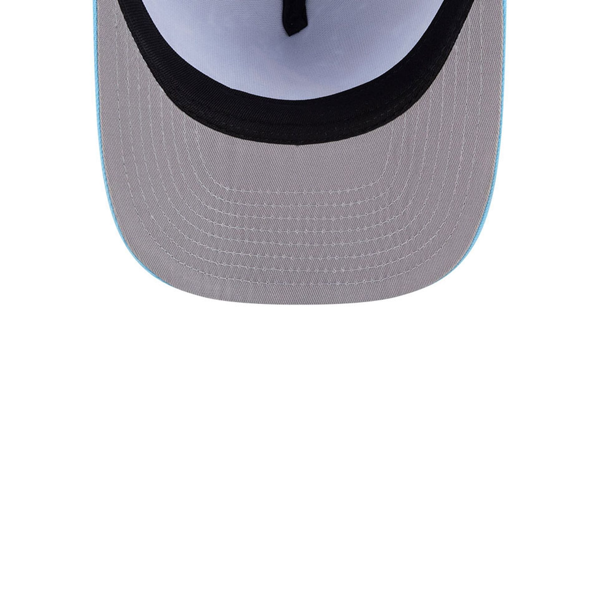 Pictured is this MLB Deep Water Atlanta Braves 9FIFTY A-Frame Snapback cap in pastel blue. 2