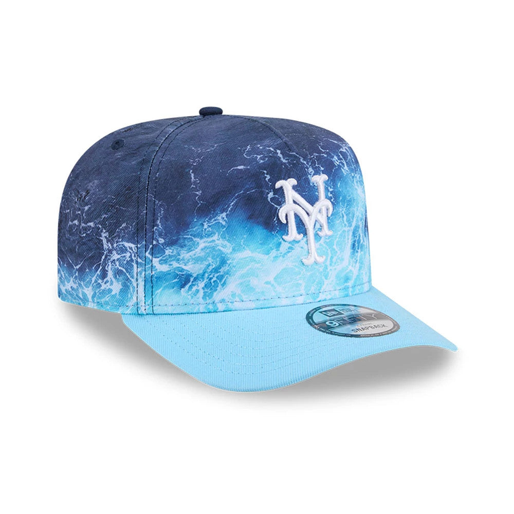 Pictured is this MLB Deep Water New York Mets 9FIFTY A-Frame Snapback cap in pastel blue. 4