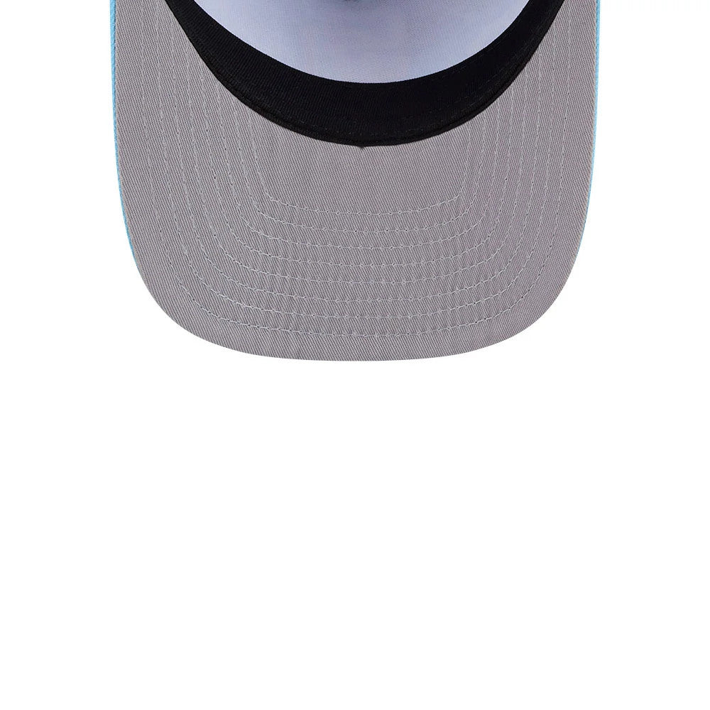 Pictured is this MLB Deep Water San Diego Padres 9FIFTY A-Frame Snapback cap in pastel blue. 2