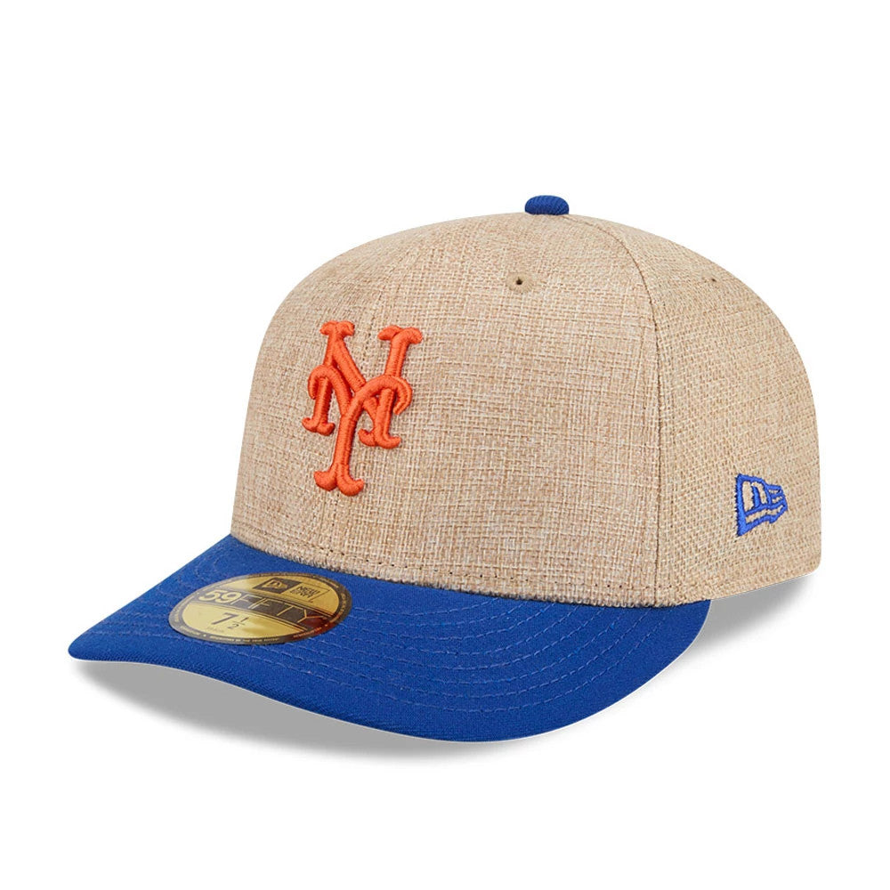 Pictured is this MLB Twine New York Mets 59FIFTY Fitted cap in blue. 1