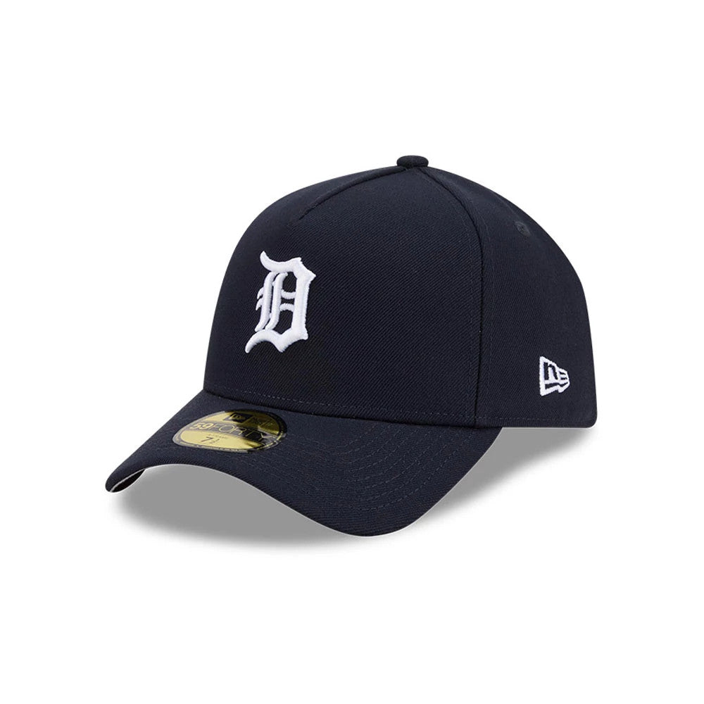 Pictured is this MLB Team Side Detroit Tigers 59FORTY A-Frame Fitted cap in navy. 4
