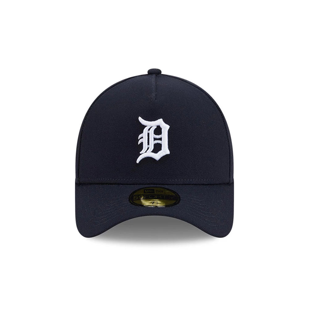 Pictured is this MLB Team Side Detroit Tigers 59FORTY A-Frame Fitted cap in navy. 3