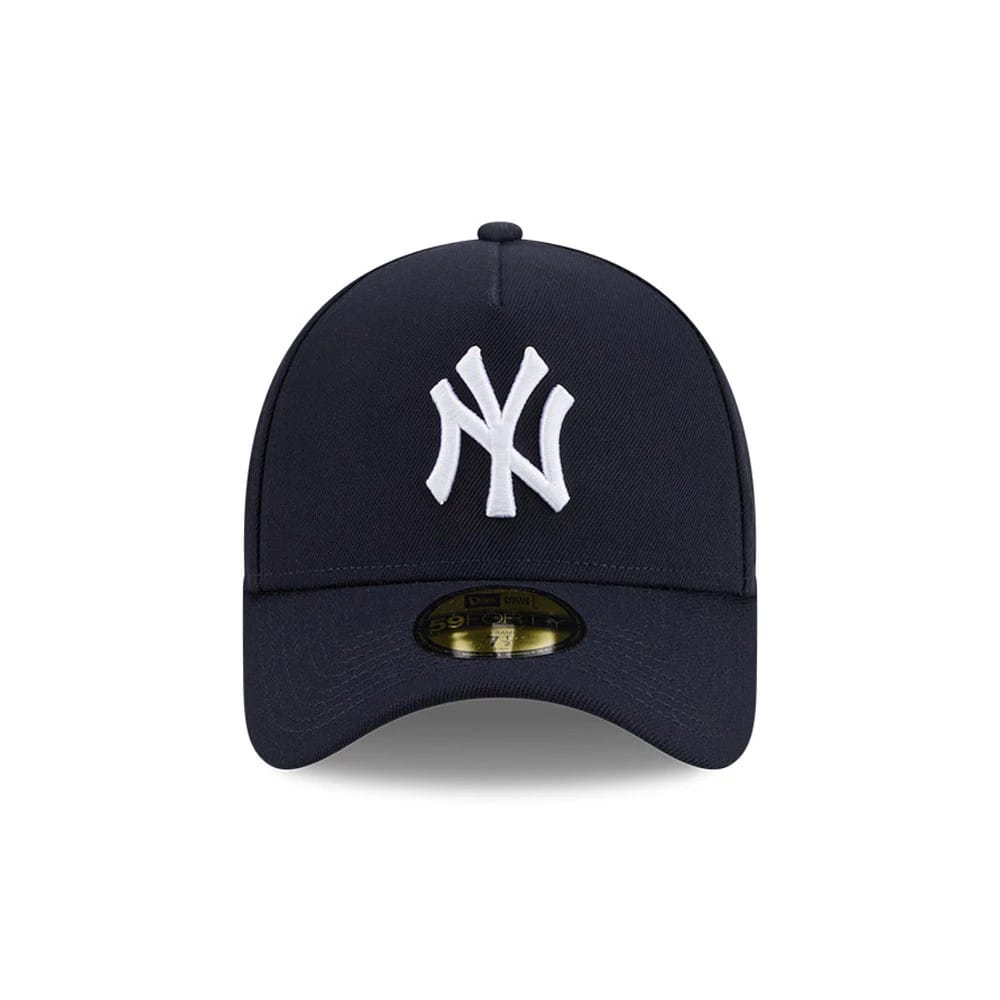 Pictured is this MLB Team Side New York Yankees 59FORTY A-Frame Fitted cap in navy. 3