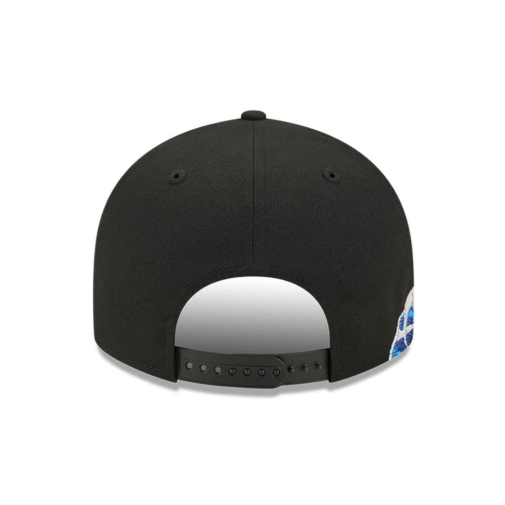 Pictured is this MLB Vissurf New York Mets 9FIFTY Snapback cap in black. 7
