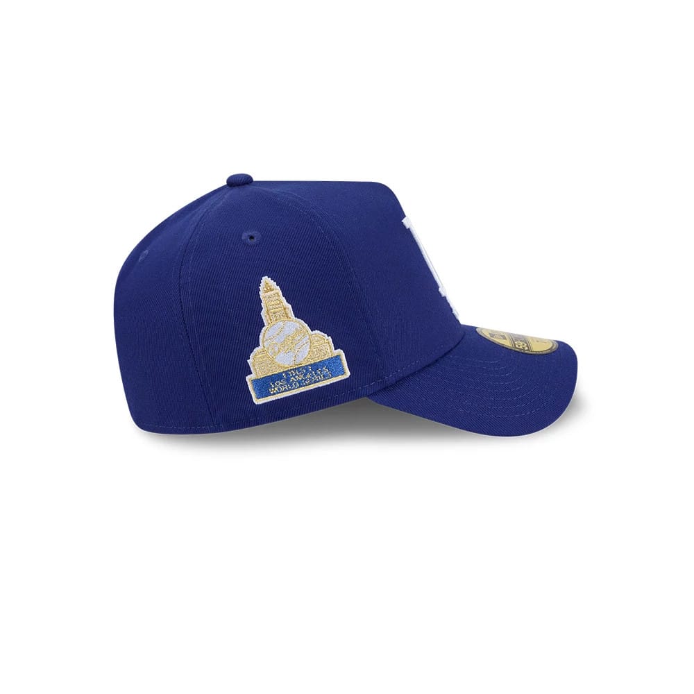 Pictured is this MLB Team Side LA Dodgers 59FORTY A-Frame Fitted cap in Blue. 7