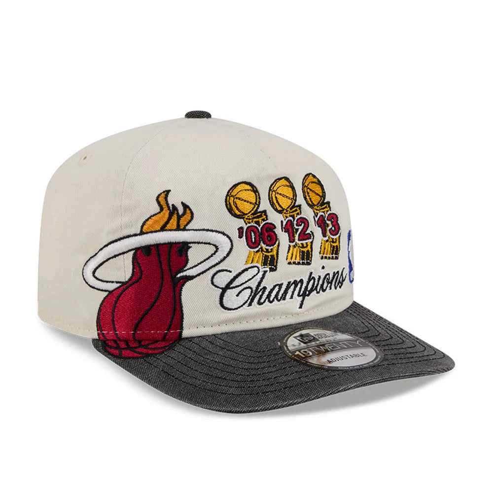Pictured is this NBA Hardwood Classic Miami Heat 19TWENTY cap in Cream. 1