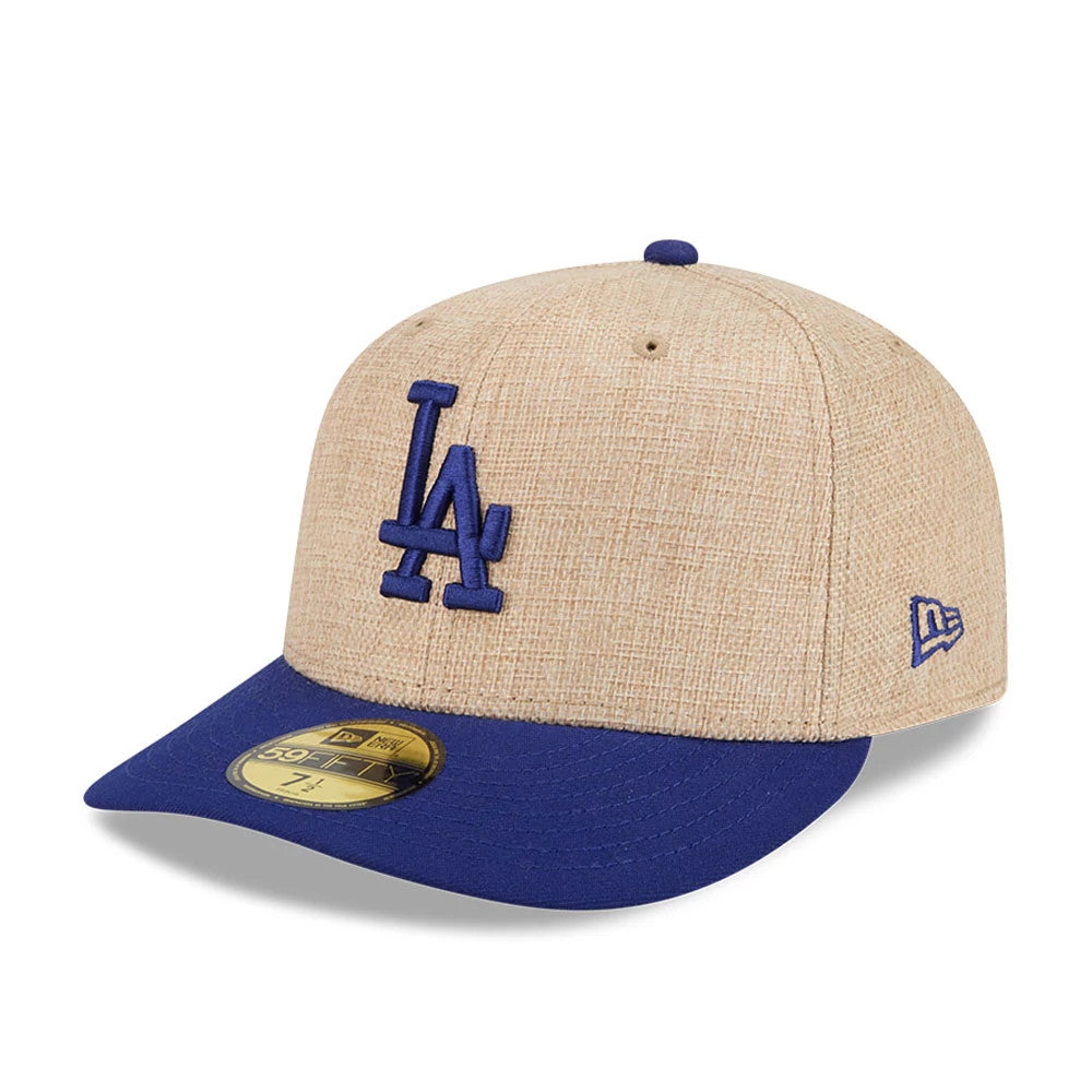 Pictured is this MLB Twine LA Dodgers 59FIFTY Fitted cap in dark blue. 1
