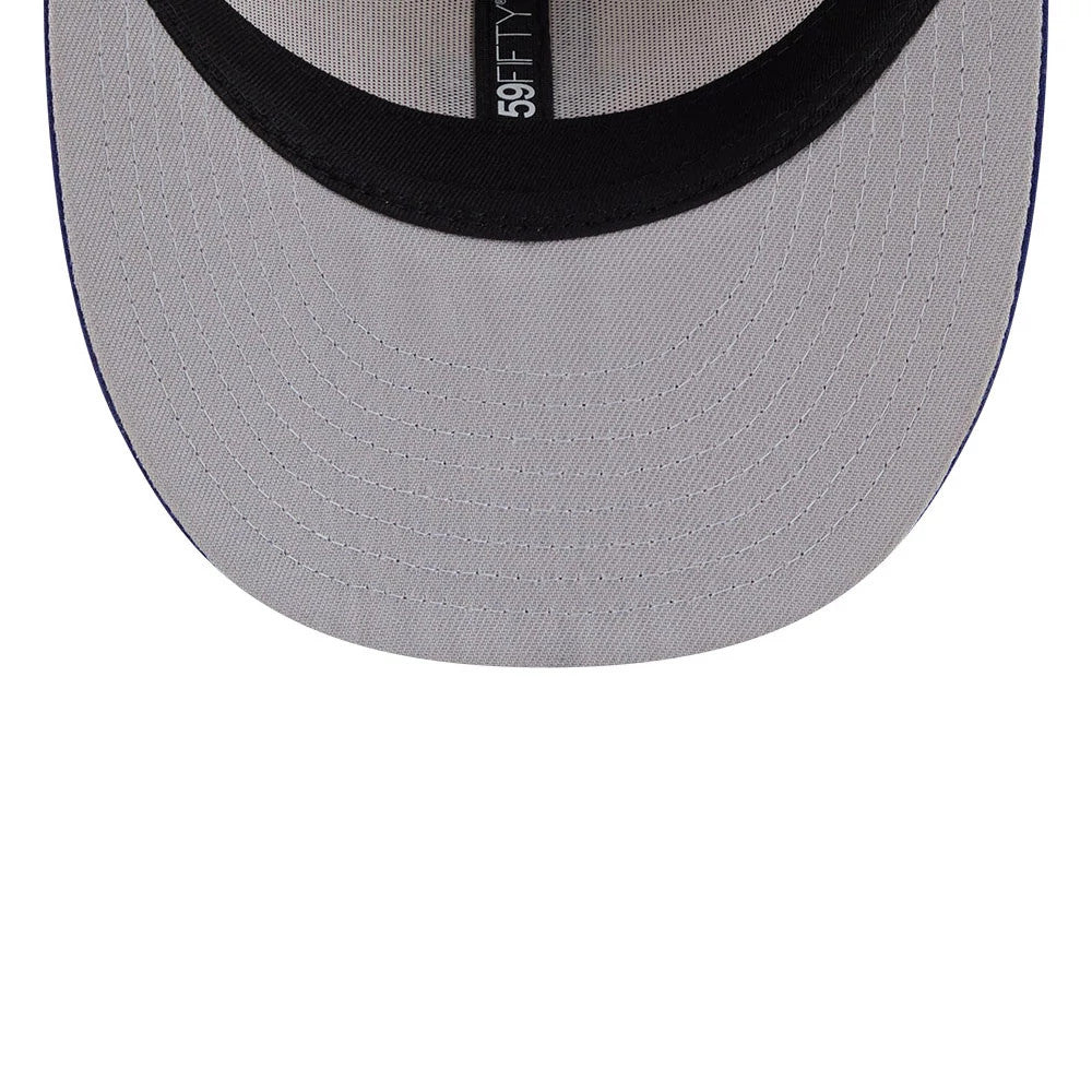 Pictured is this MLB Twine LA Dodgers 59FIFTY Fitted cap in dark blue. 7