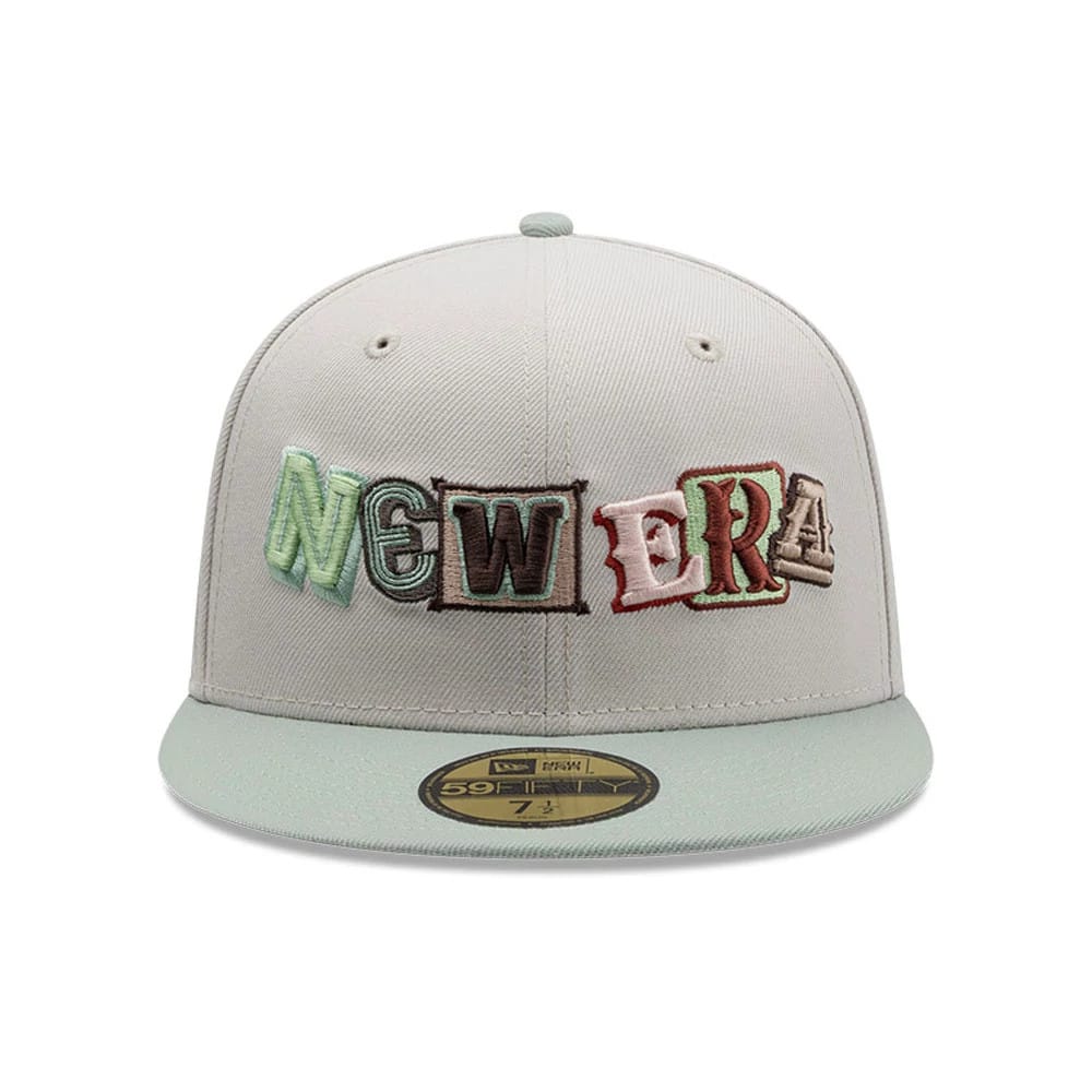 Pictured is this New Era DIY Note 59FIFTY Fitted cap in Light Beige. 3