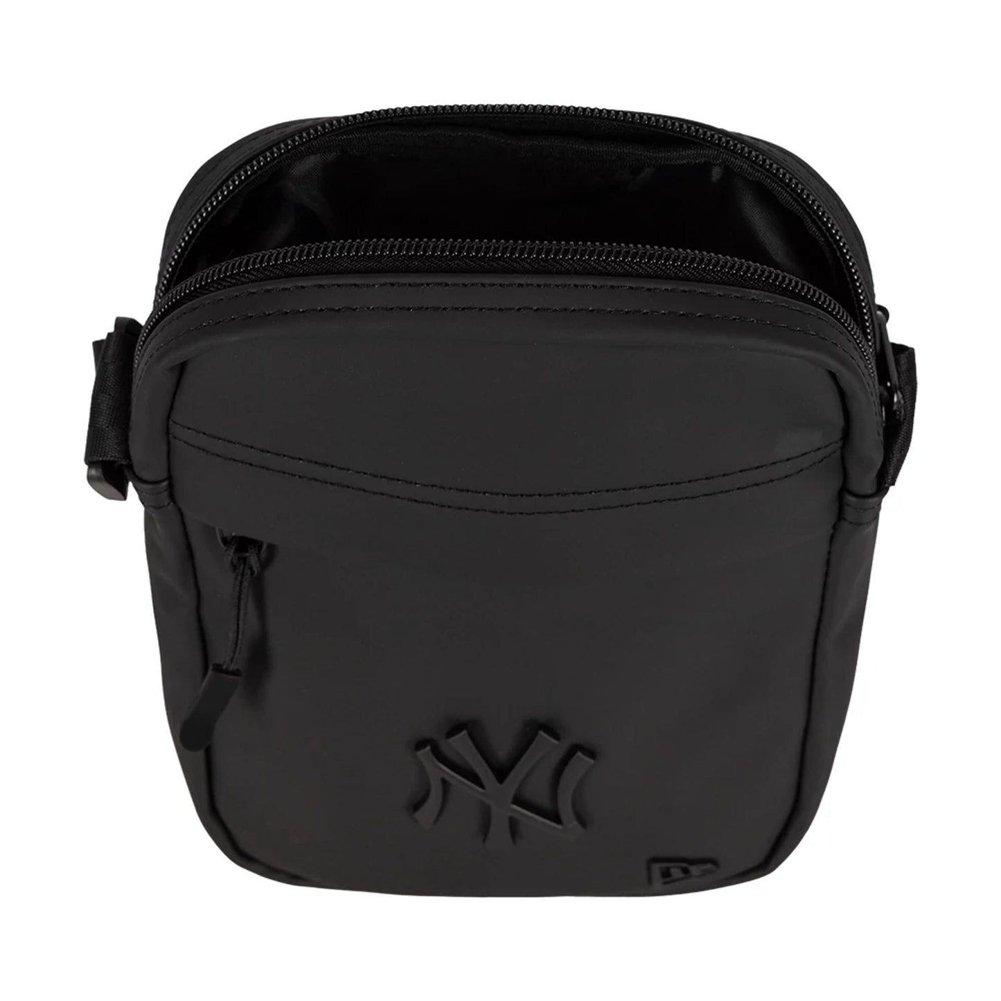 Pictured is this MLB Matte PU New York Yankees Side Bag in black. 4