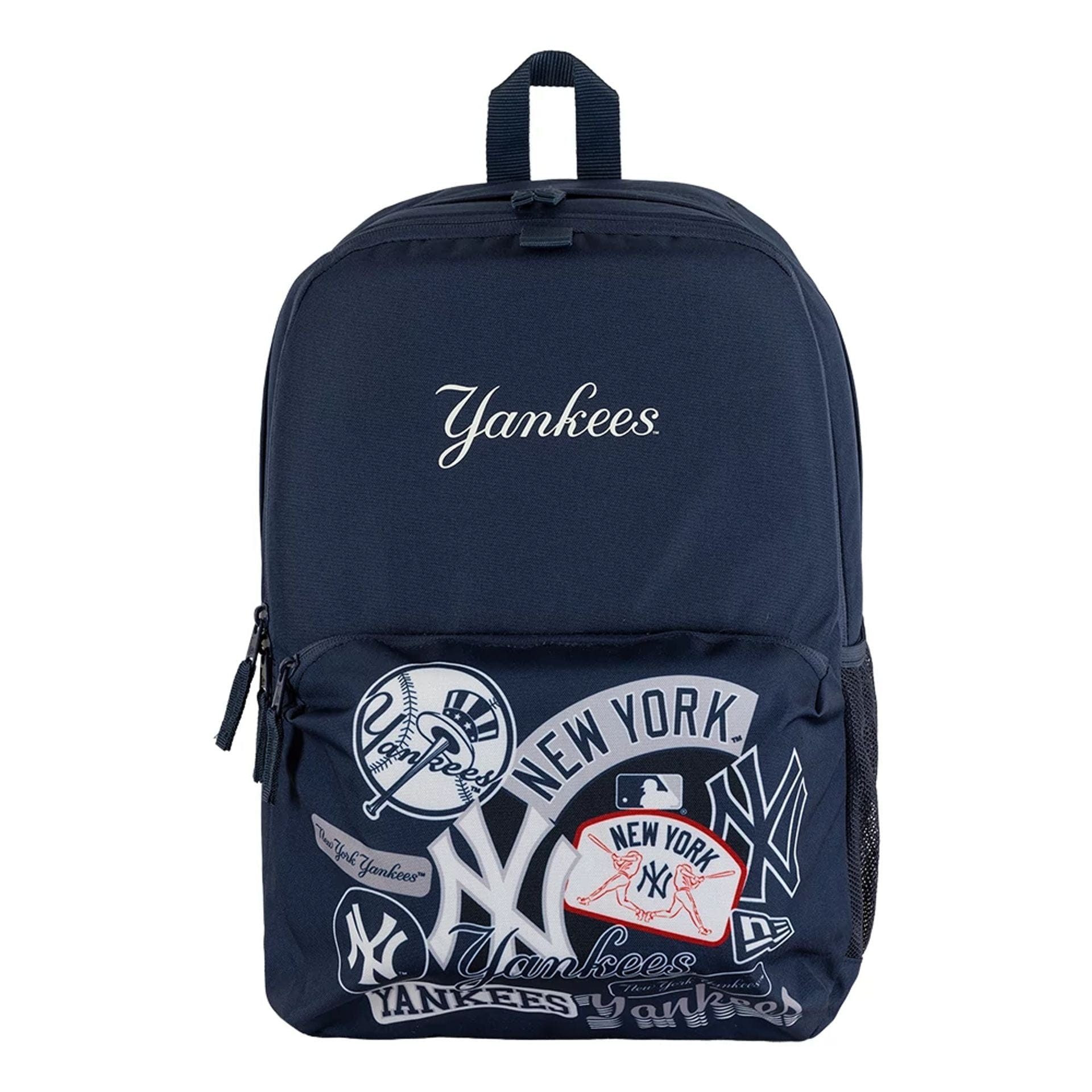 Pictured is this MLB New York Yankees Stadium Backpack in navy. 2