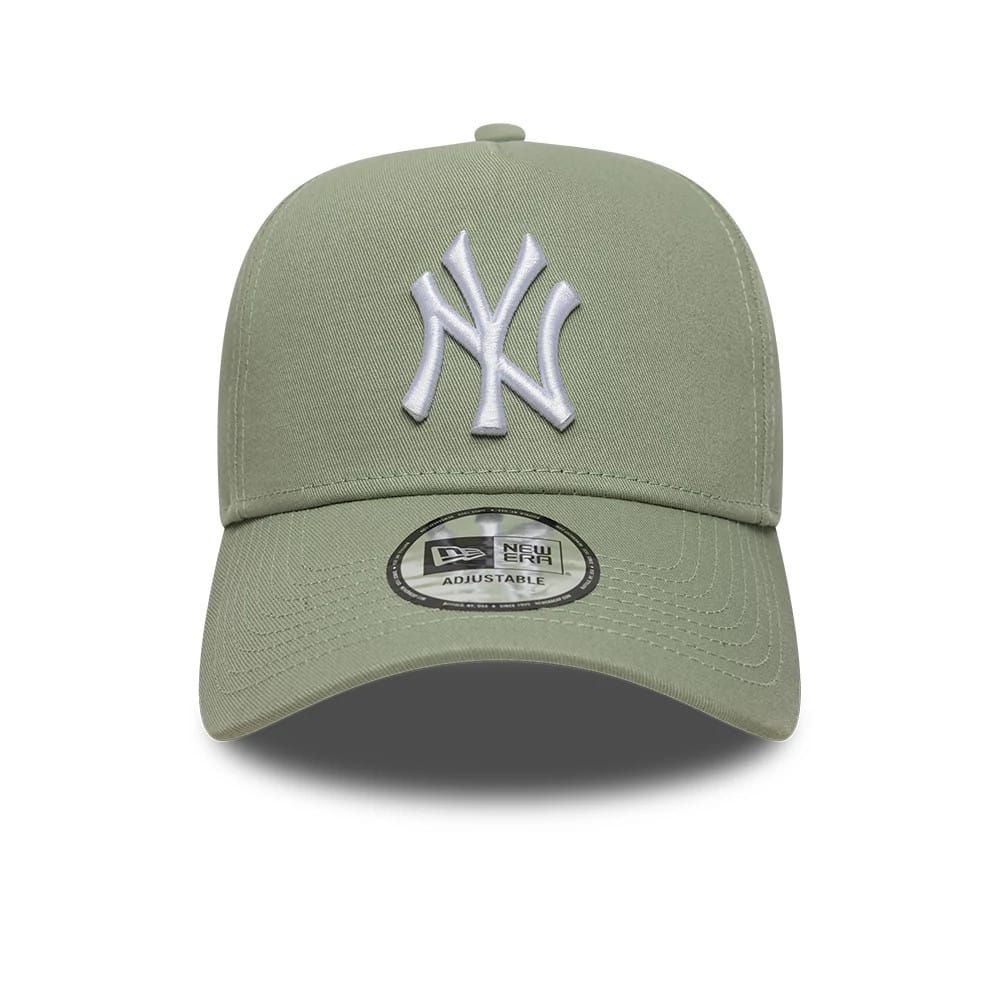 Pictured is this MLB League Essential New York Yankees 9FORTY E-Frame cap in pastel green. 2