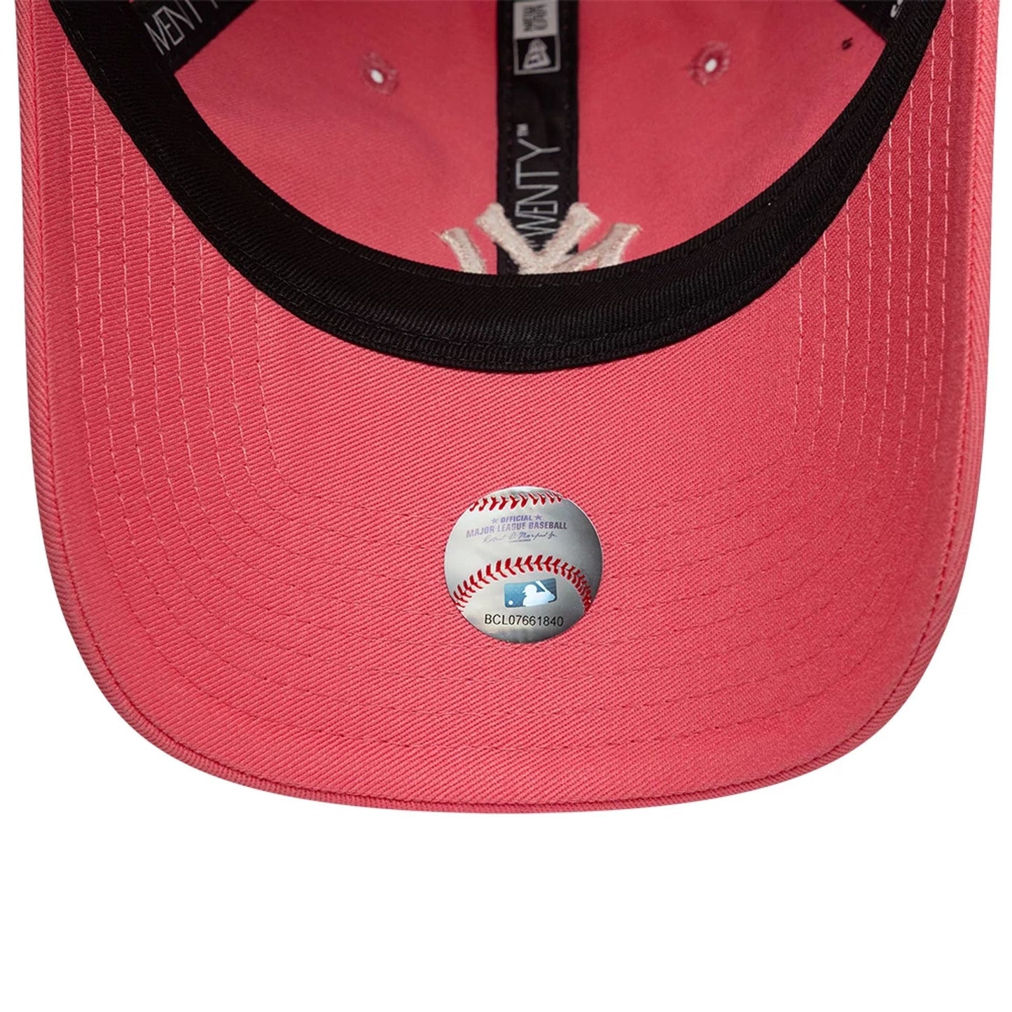 Pictured is this Womens MLB League Essential New York Yankees 9TWENTY cap in pink. 5