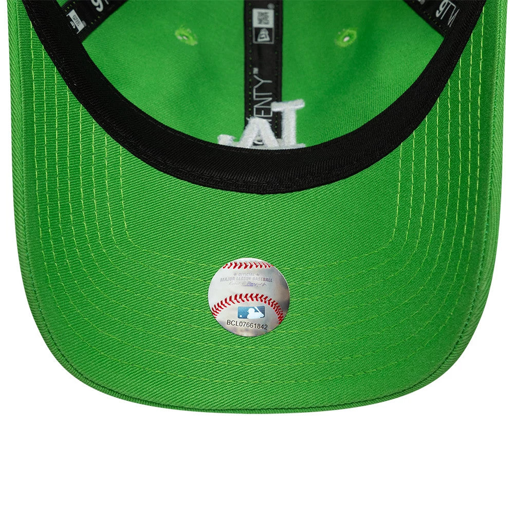 Pictured is this Womens MLB League Essential LA Dodgers 9TWENTY cap in open green. 5