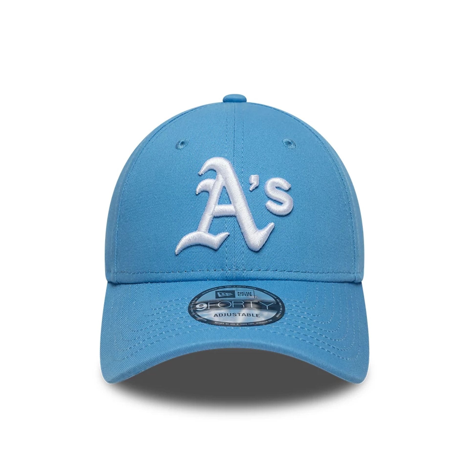 Pictured is this MLB League Essential Athletics 9FORTY cap in pastel blue. 2