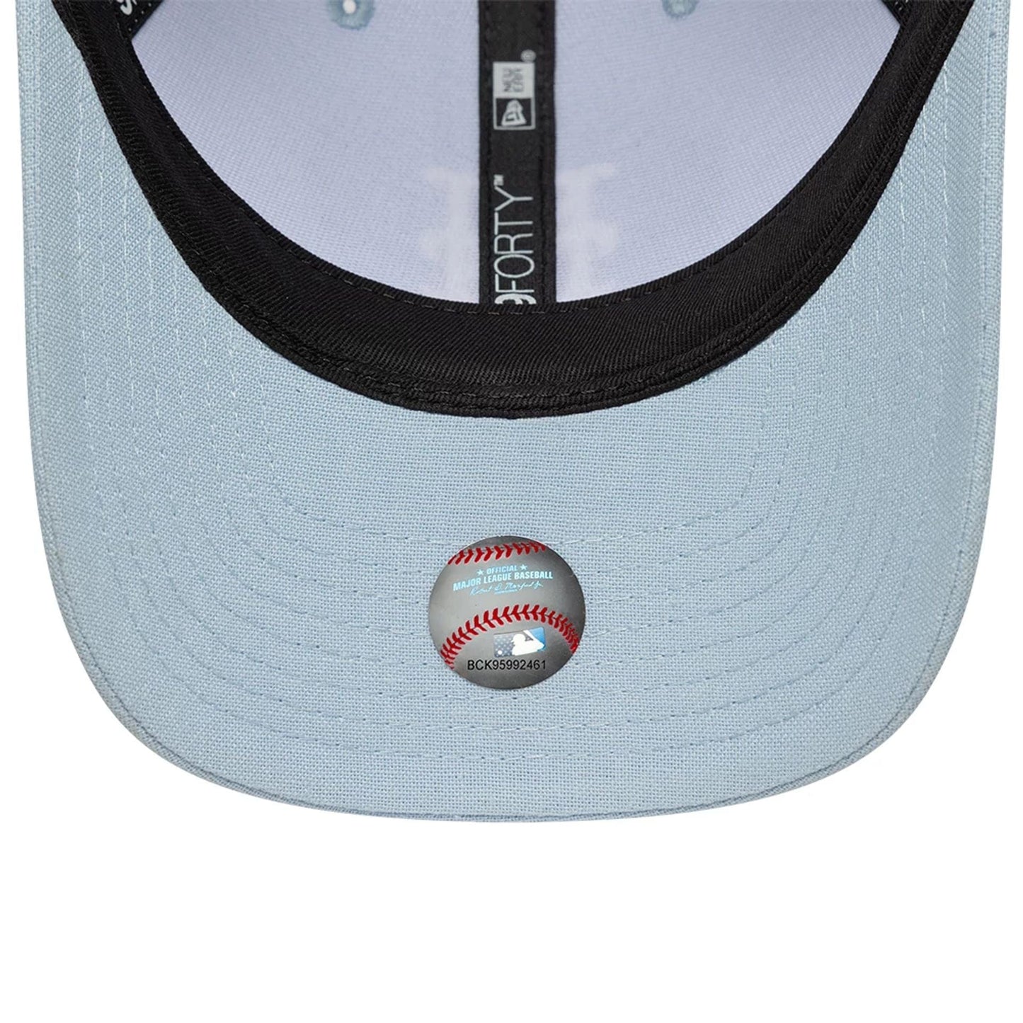 Pictured is this MLB Linen New York Mets 9FORTY M-Crown cap in pastel blue. 5