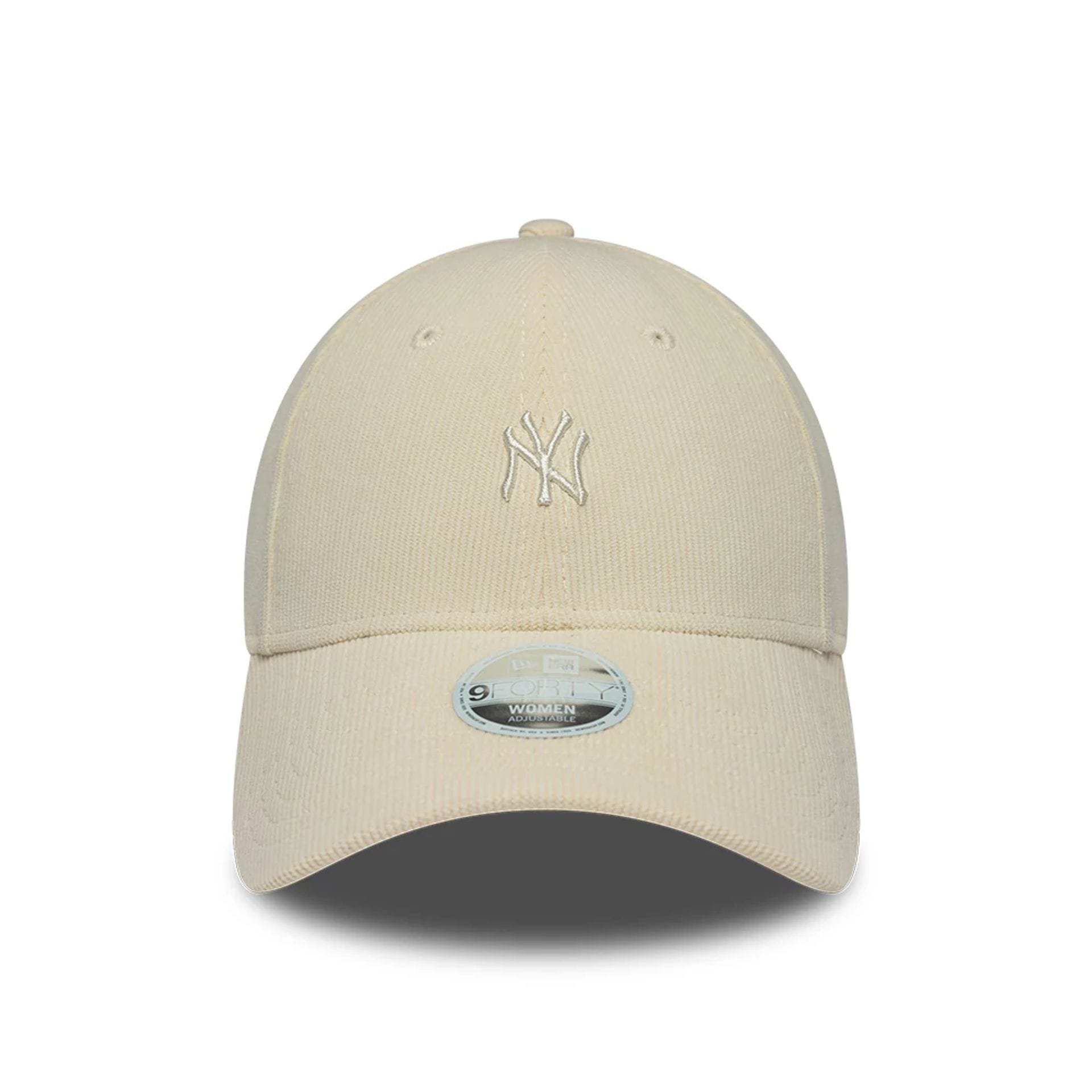Pictured is this Womens MLB Cord New York Yankees 9FORTY cap in Cream. 2