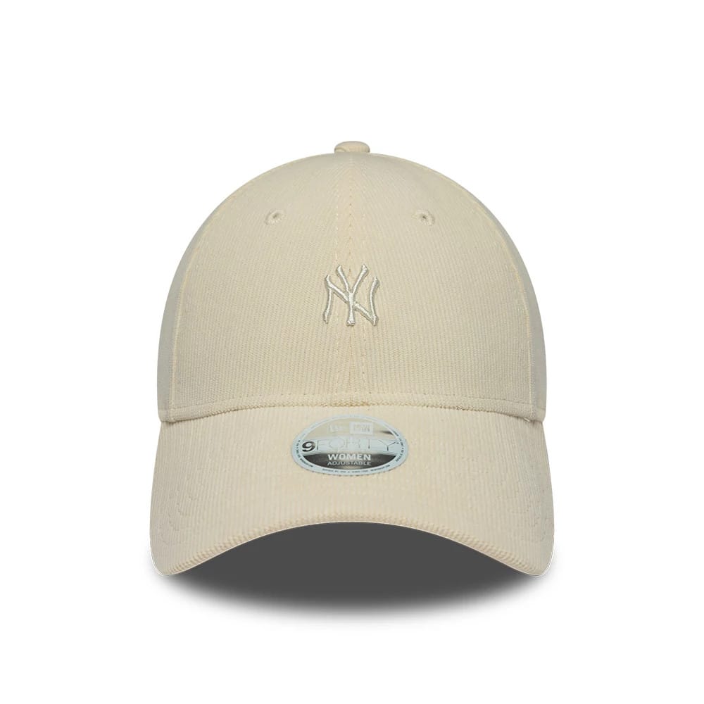 Pictured is this Womens MLB Cord New York Yankees 9FORTY cap in Cream. 2