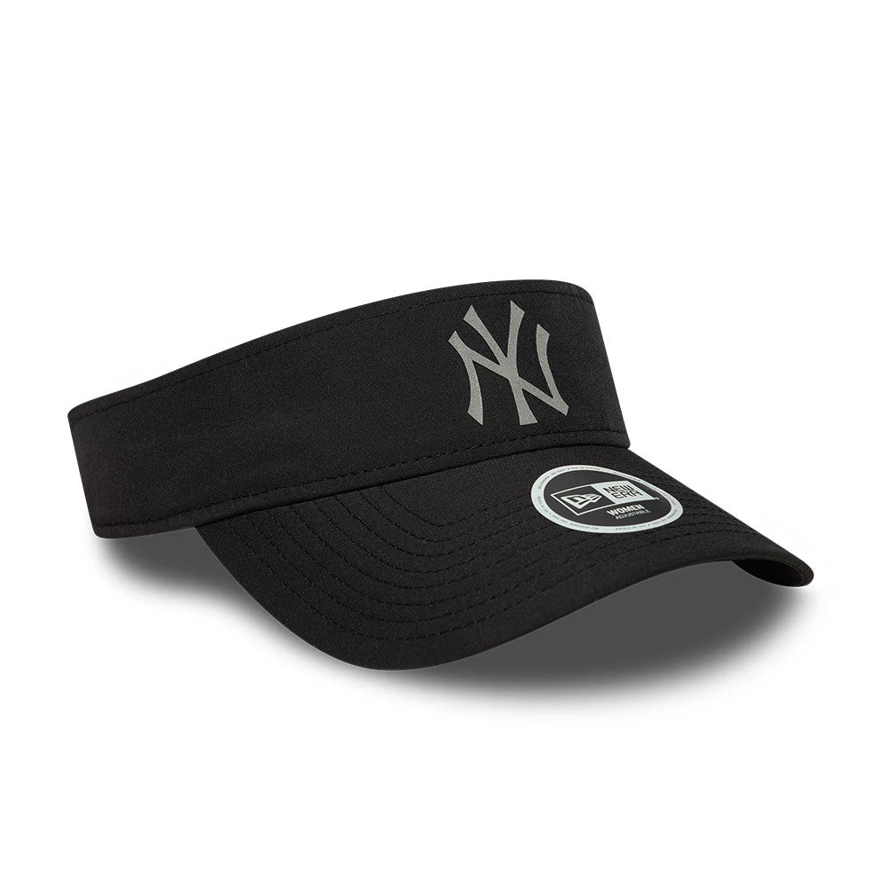 Pictured is this Womens MLB Sport New York Yankees Visor cap in black. 3