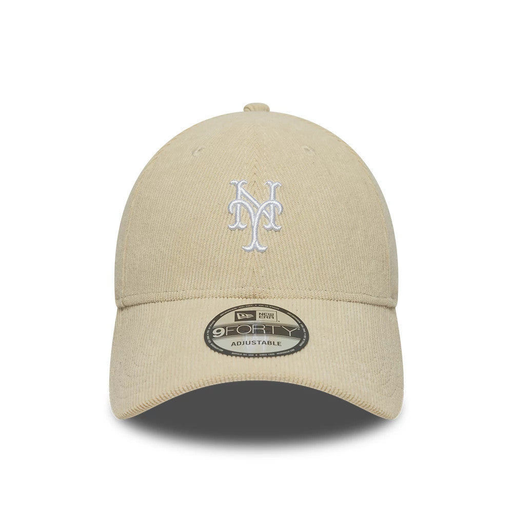 Pictured is this MLB Soft Cord New York Mets 9FORTY cap in Cream. 2