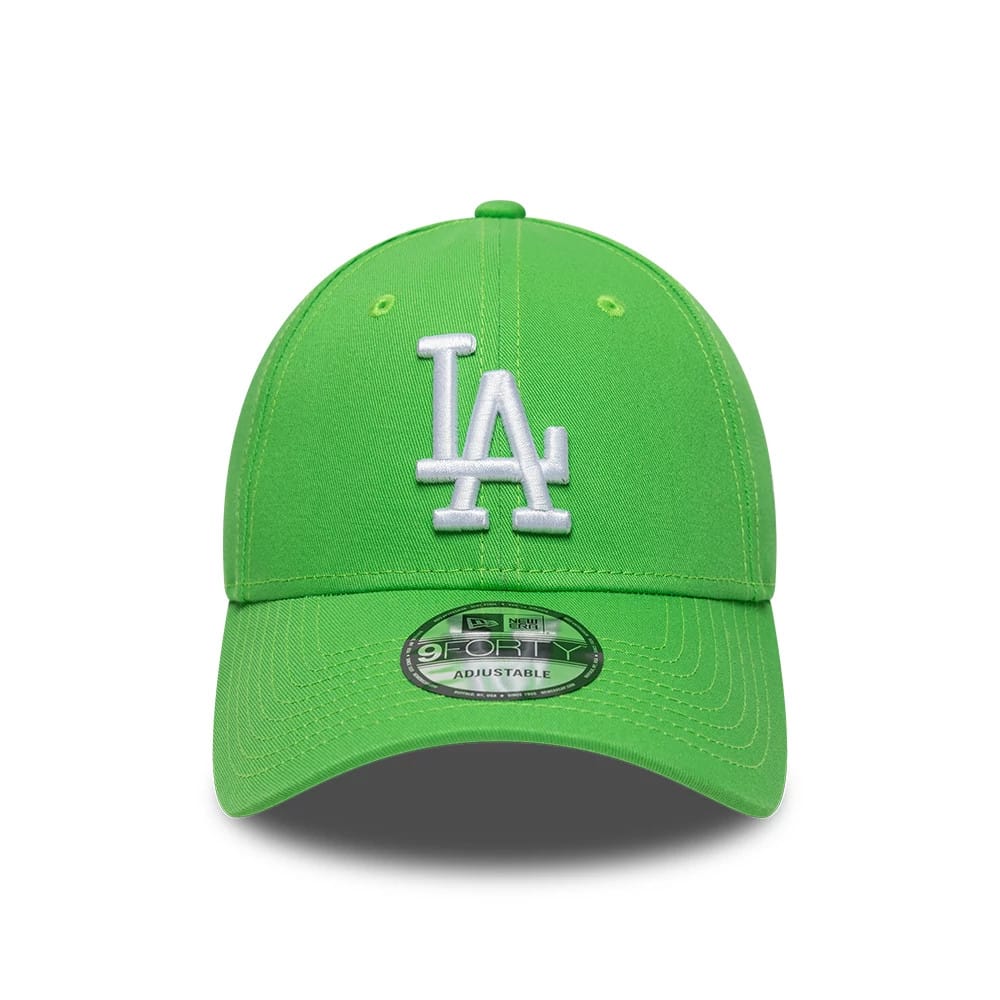 Pictured is this MLB League Essential LA Dodgers 9FORTY cap in open green. 2