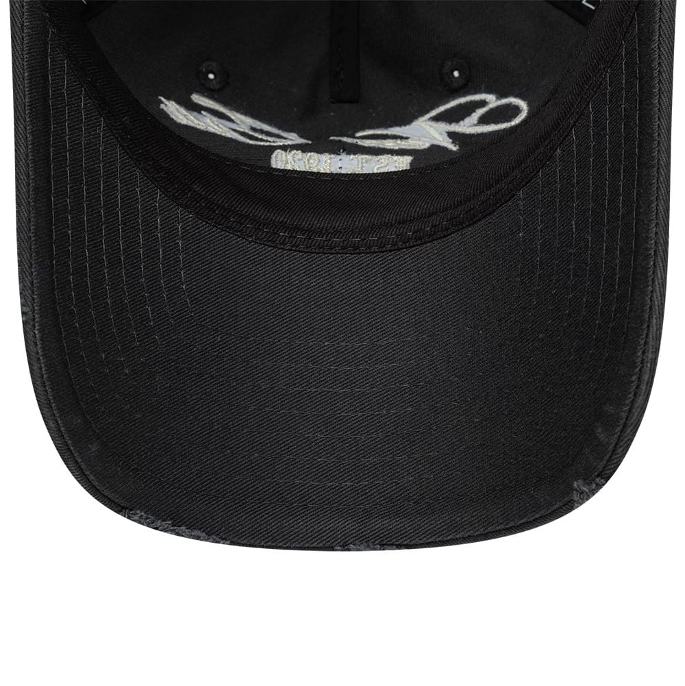 Pictured is this New Era Wash Distress 9TWENTY A-Frame cap in charcoal. 5