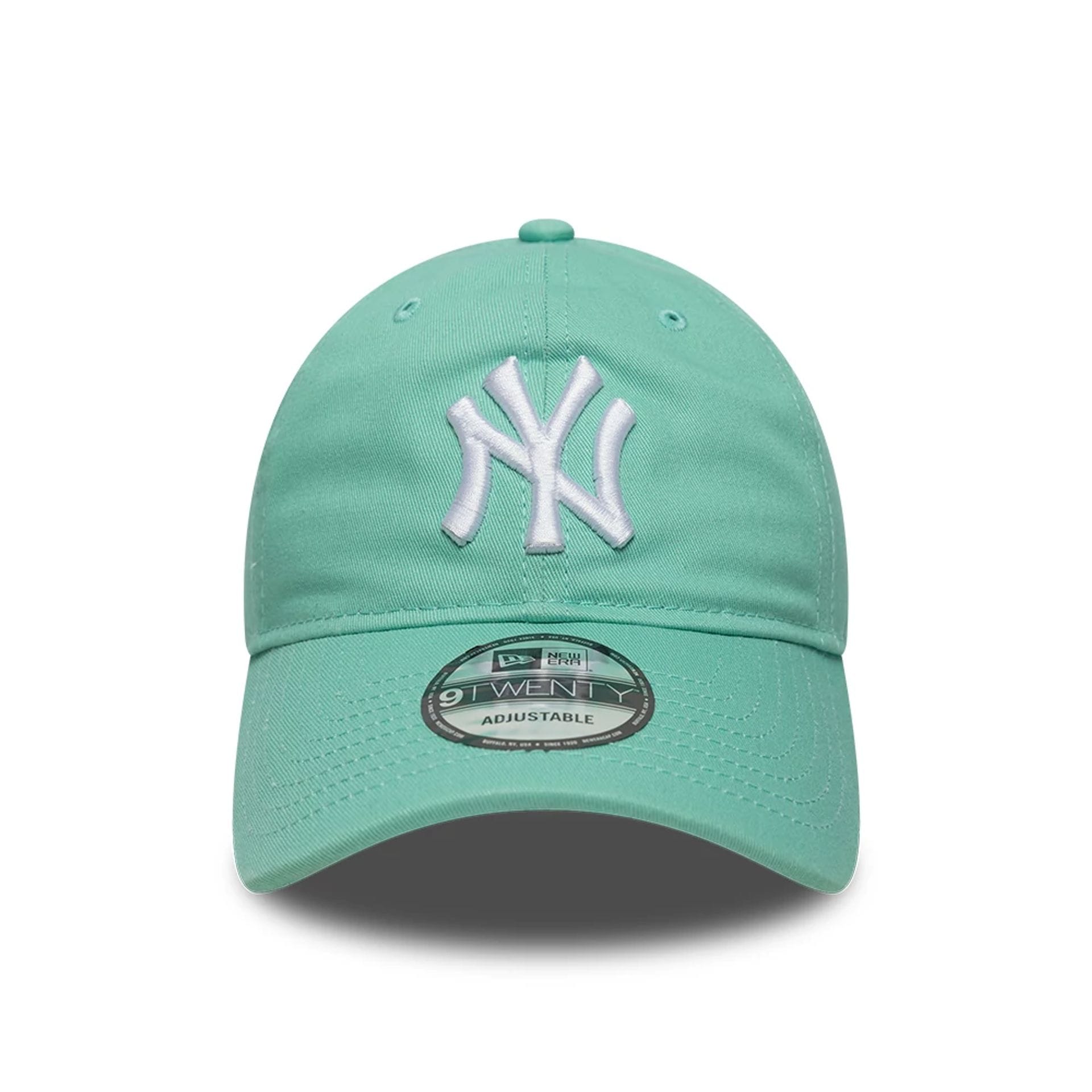 Pictured is this MLB League Essential New York Yankees 9TWENTY cap in pastel green. 2