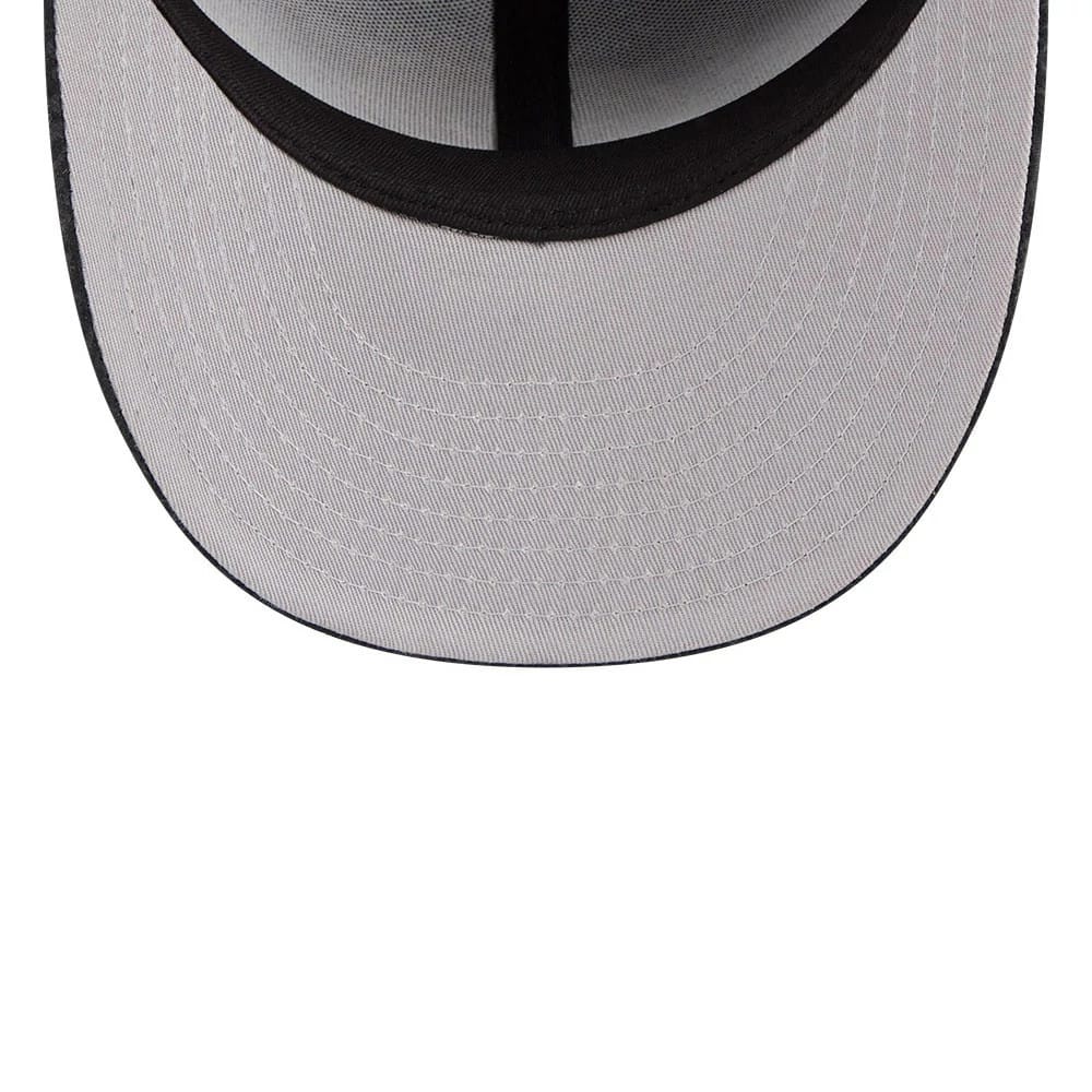 Pictured is this NBA Brushed Cotton Golden State Warriors 59FIFTY Fitted cap in black. 2
