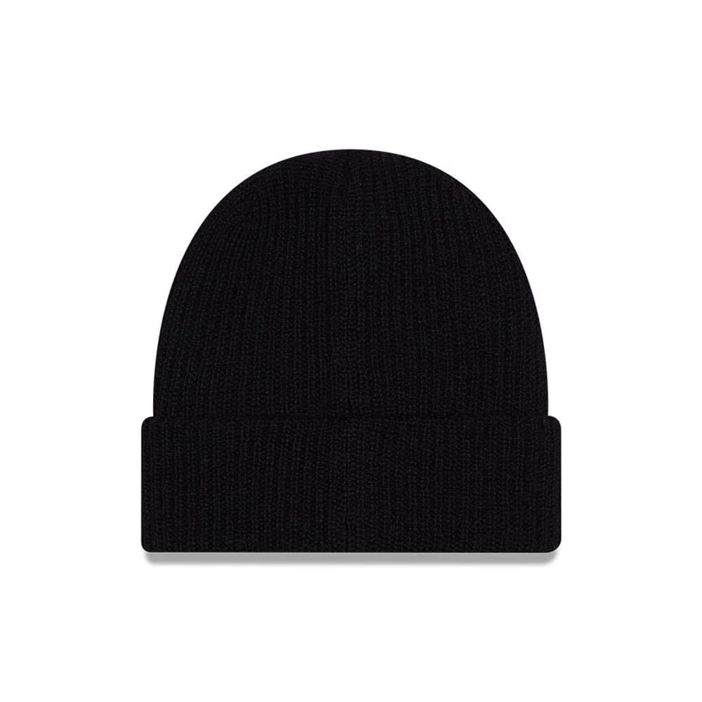 Pictured is this MLB Cashmere Knit New York Yankees Cuff Knit Beanie hat in black. 3