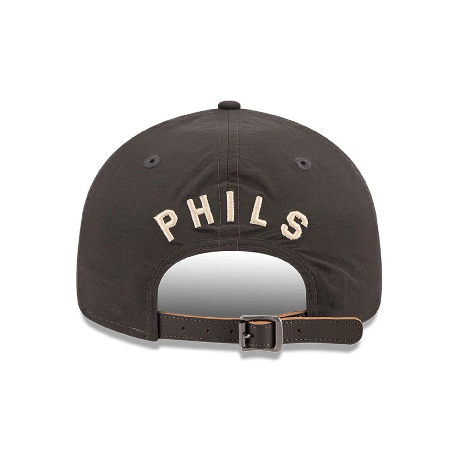 Pictured is this MLB Nylon Philadelphia Phillies Retro Crown 9FIFTY cap in black. 2