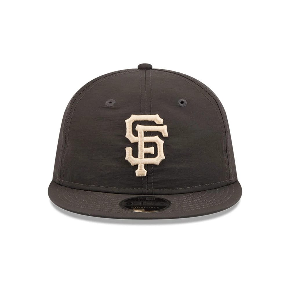 Pictured is this MLB Nylon San Francisco Giants Retro Crown 9FIFTY cap in black. 3